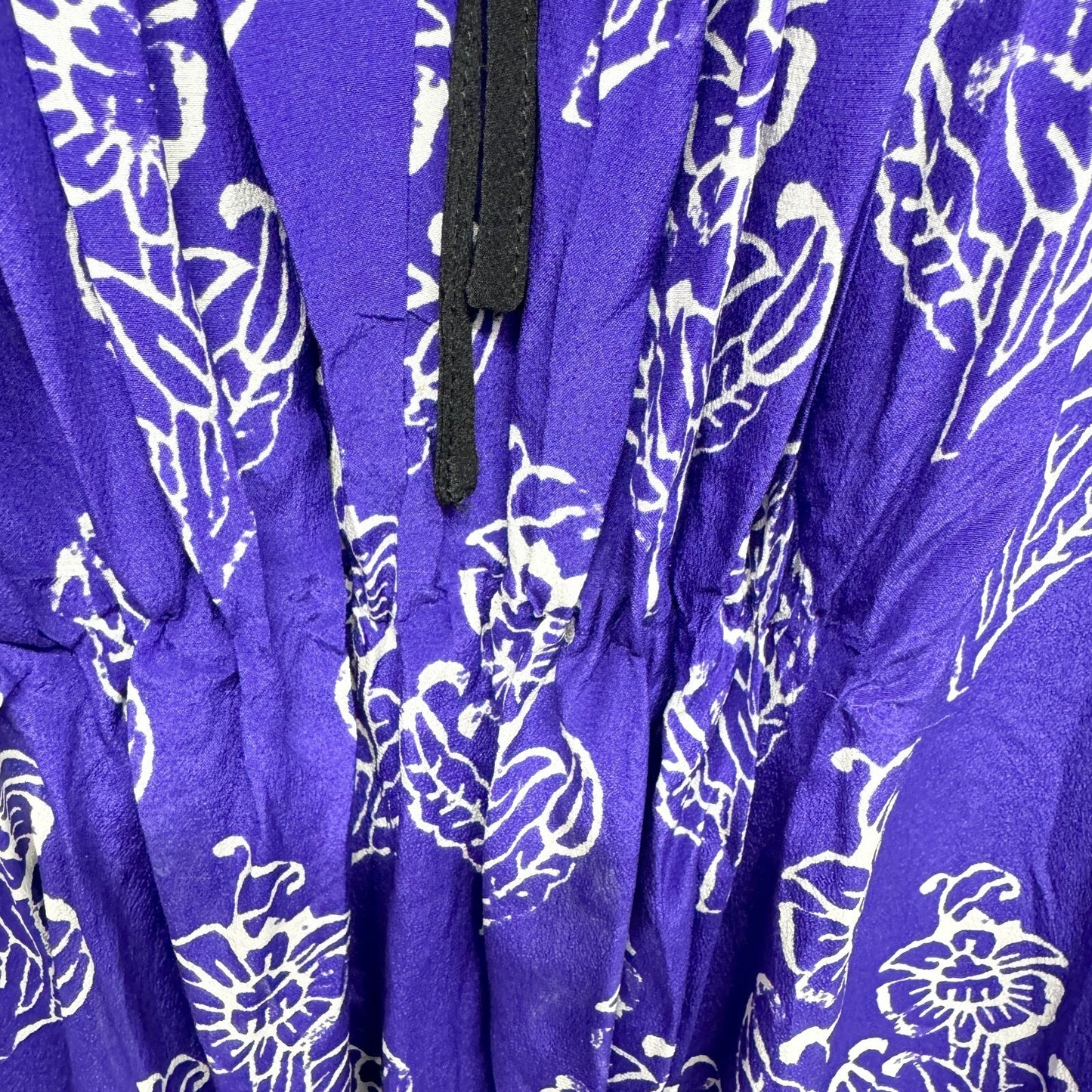 Maeve Dress Women's Size XS Silk Purple Floral Petal Stamp Shift Pleated Pockets
