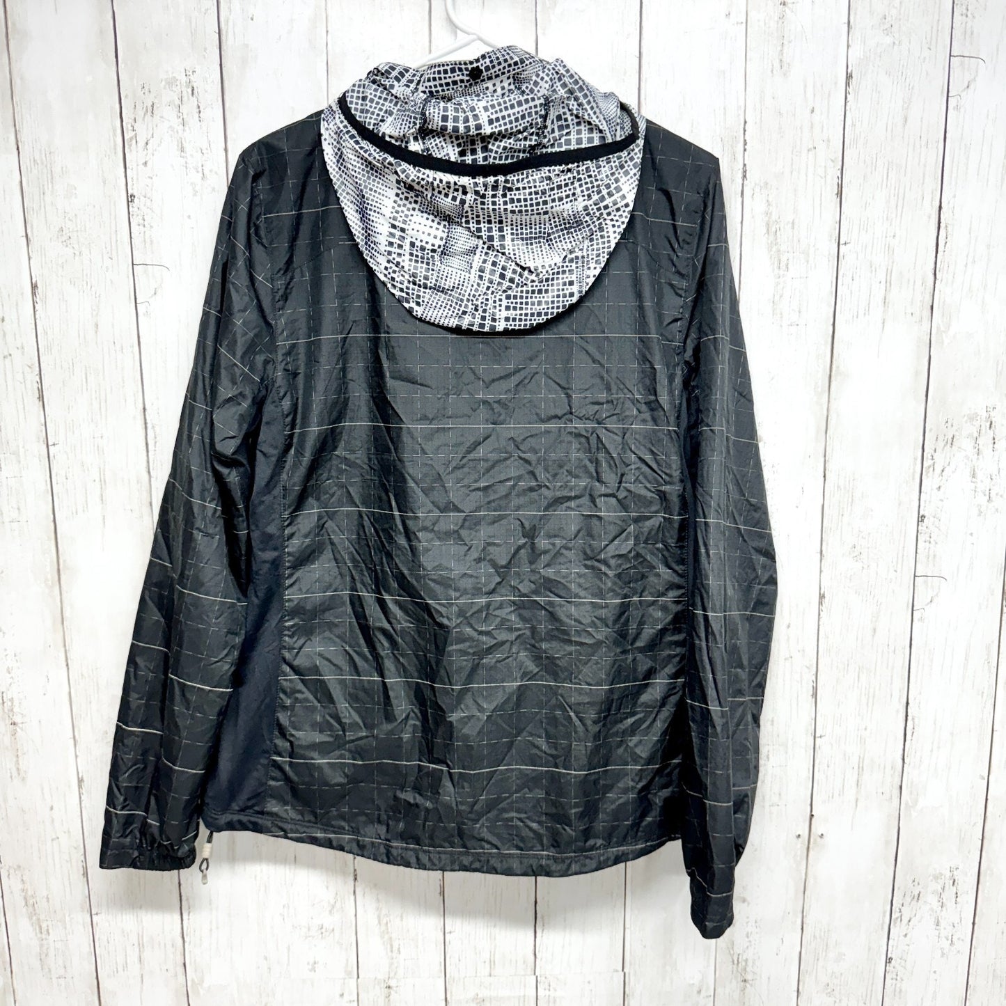 Lole Jacket Womens Size Large Jive Black Rain Lightweight Full Zip Up Hooded