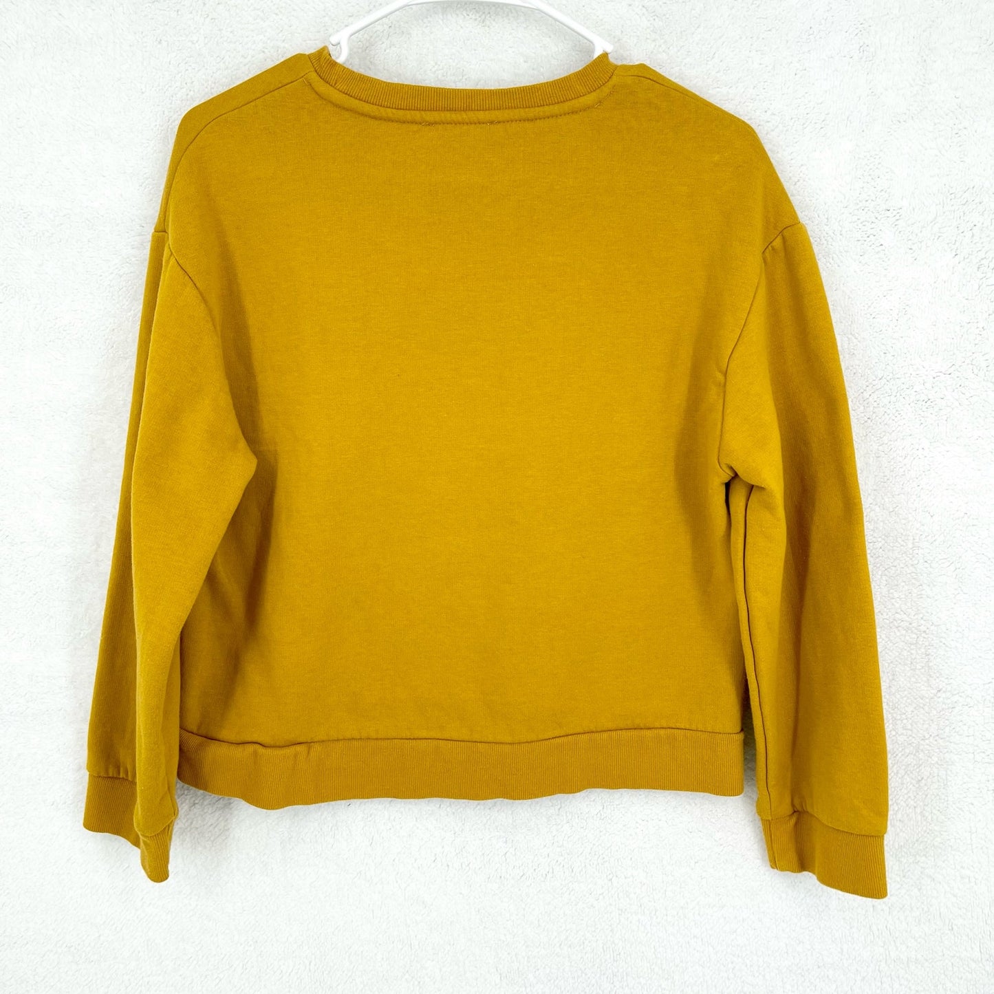 Zara Trafaluc Mustard Yellow Crewneck Long Sleeve Sweatshirt Women's Small