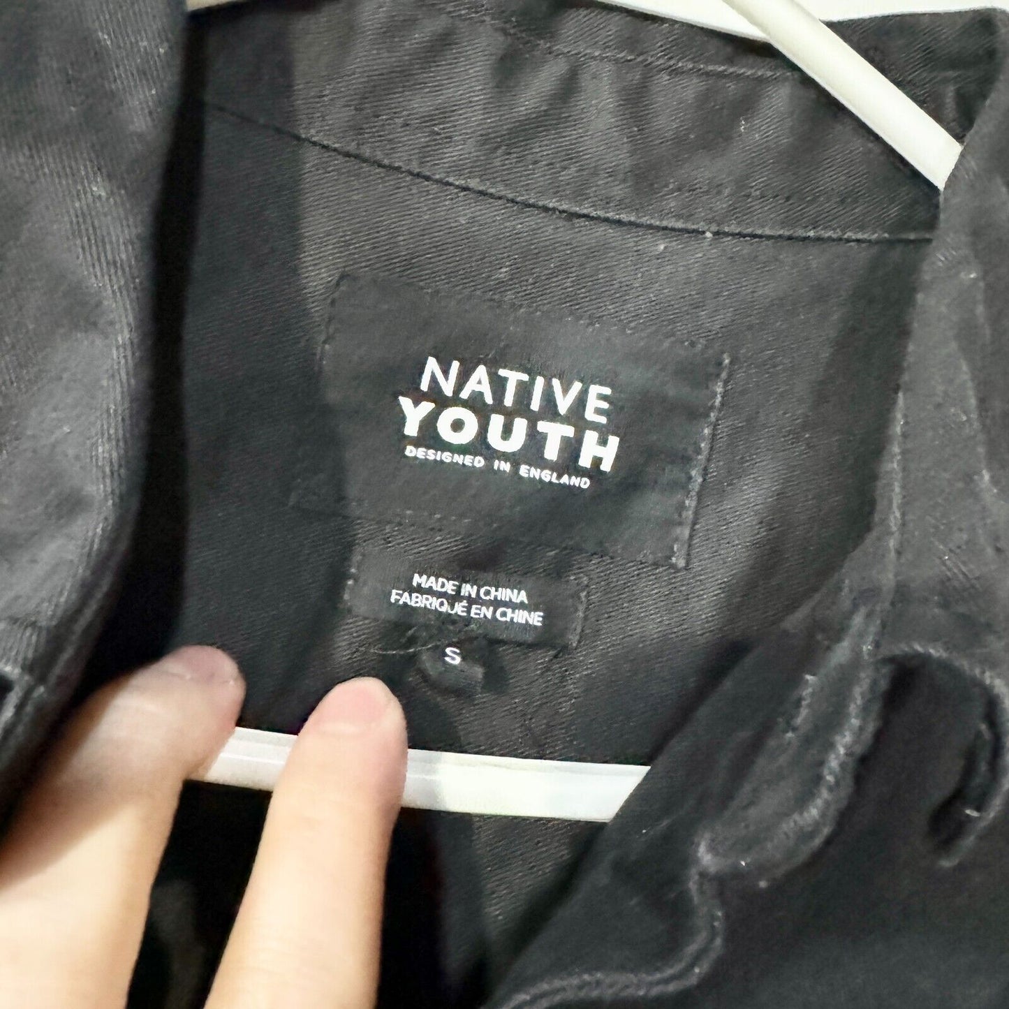 Native Youth Black Rugged Cotton Long Sleeve Casual Button Down Size Small
