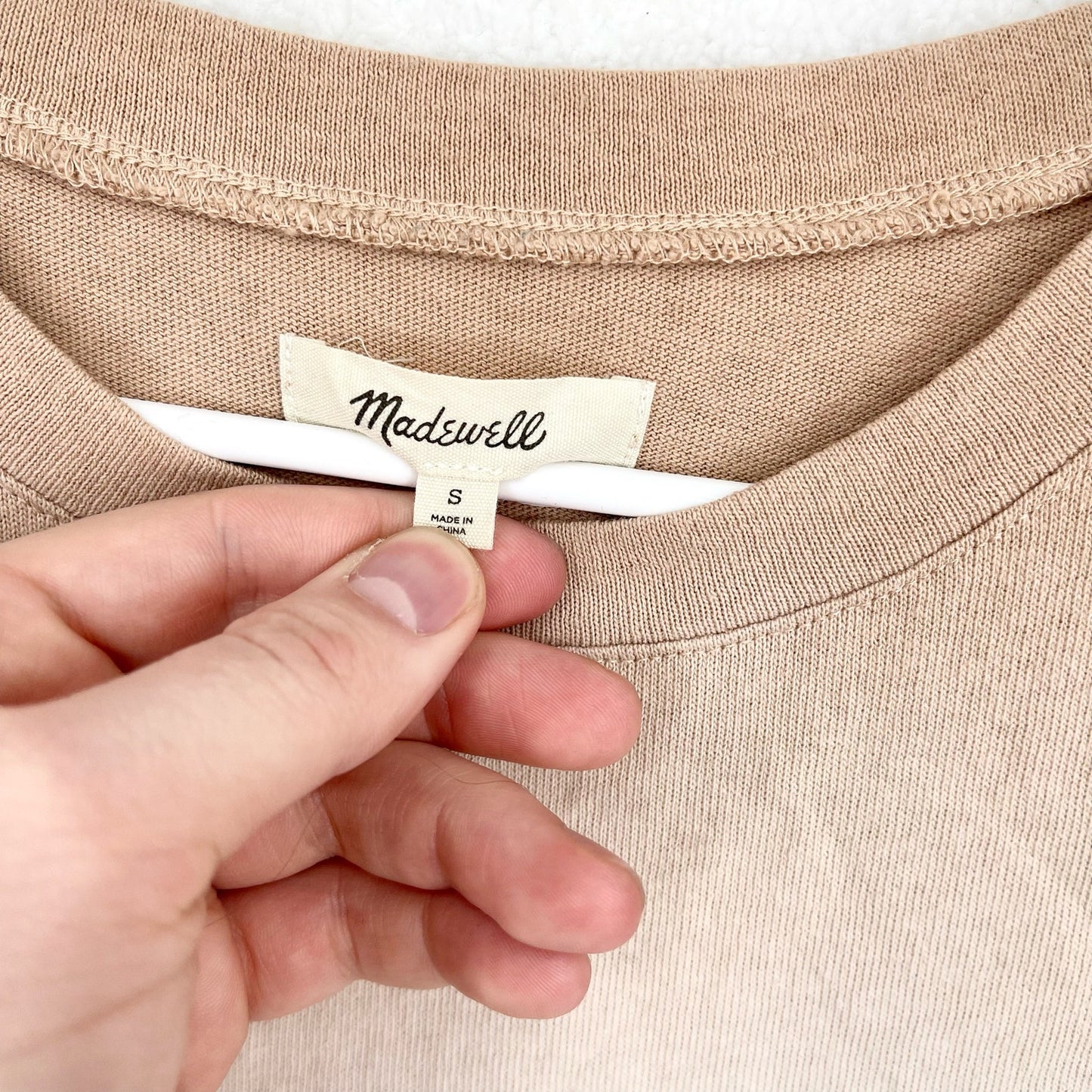 Madewell Women’s Dip-Dye (Re)sourced Cotton Ombre Short Sleeve Swoop Tee Small