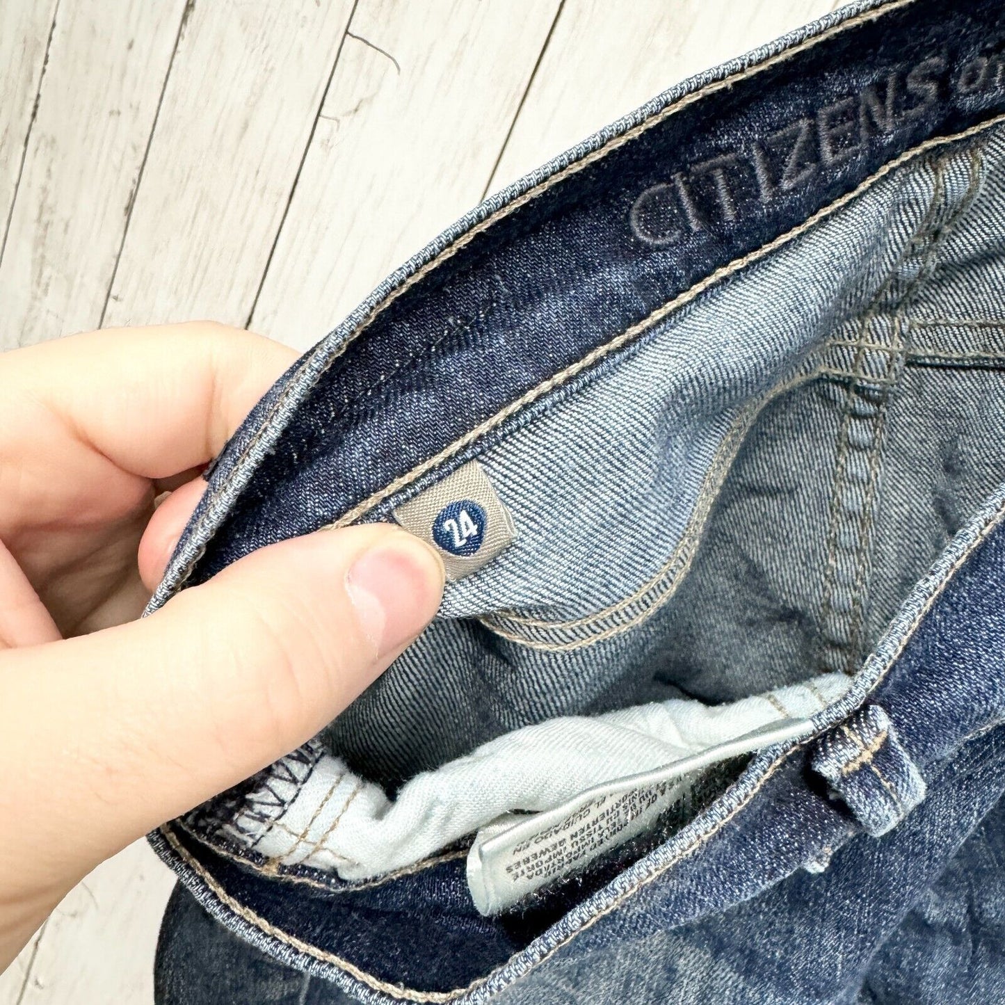 CITIZEN OF HUMANITY Jeans Women Size 24 Slim Bootcut Cotton Jeans Blue Denim