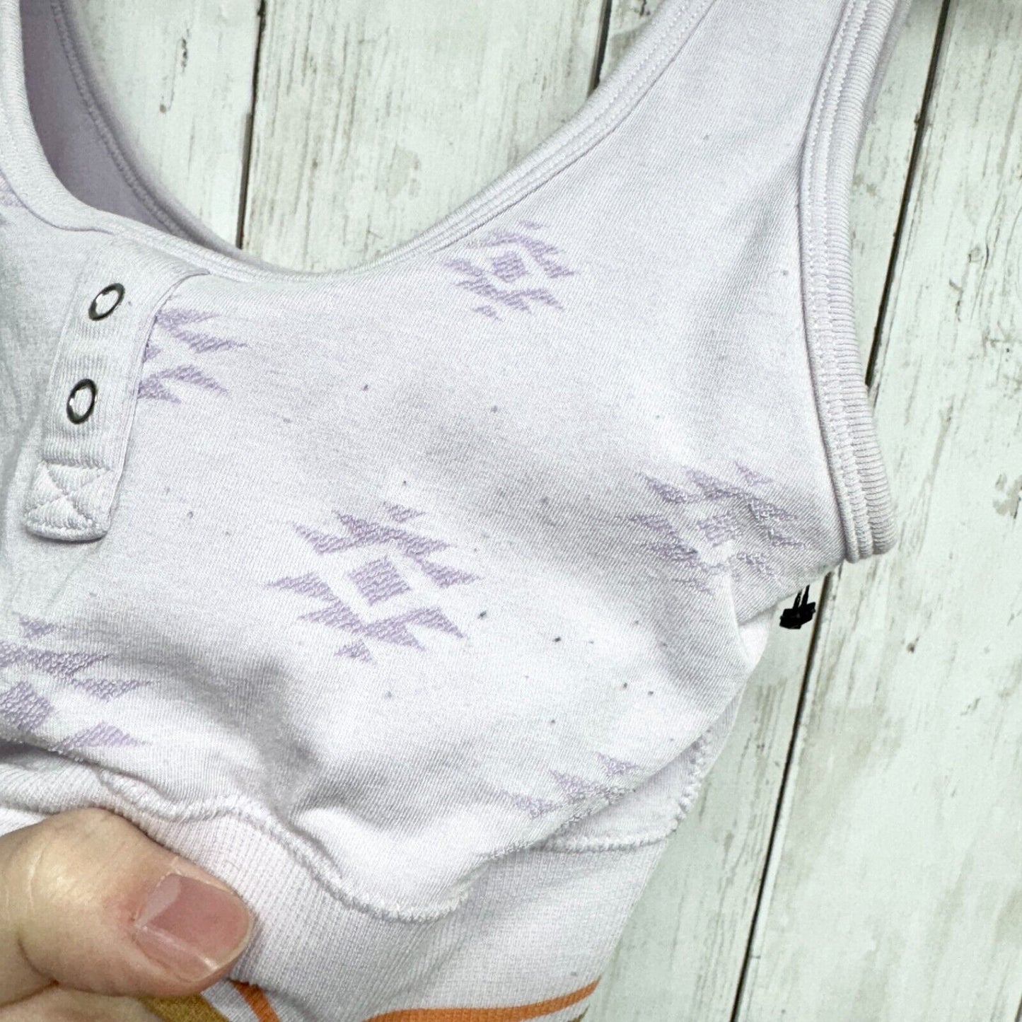 Offline by Arie Sports Bra Women Size S Purple Sports Bra Casual Cotton Tribal