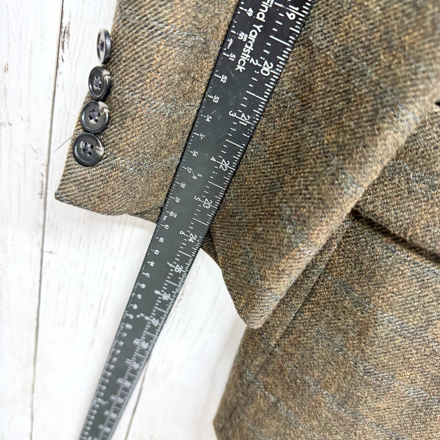 Vintage Nordstrom Joseph Abboud Blazer Men 41R Wool Tweed Triple Button Pocket
