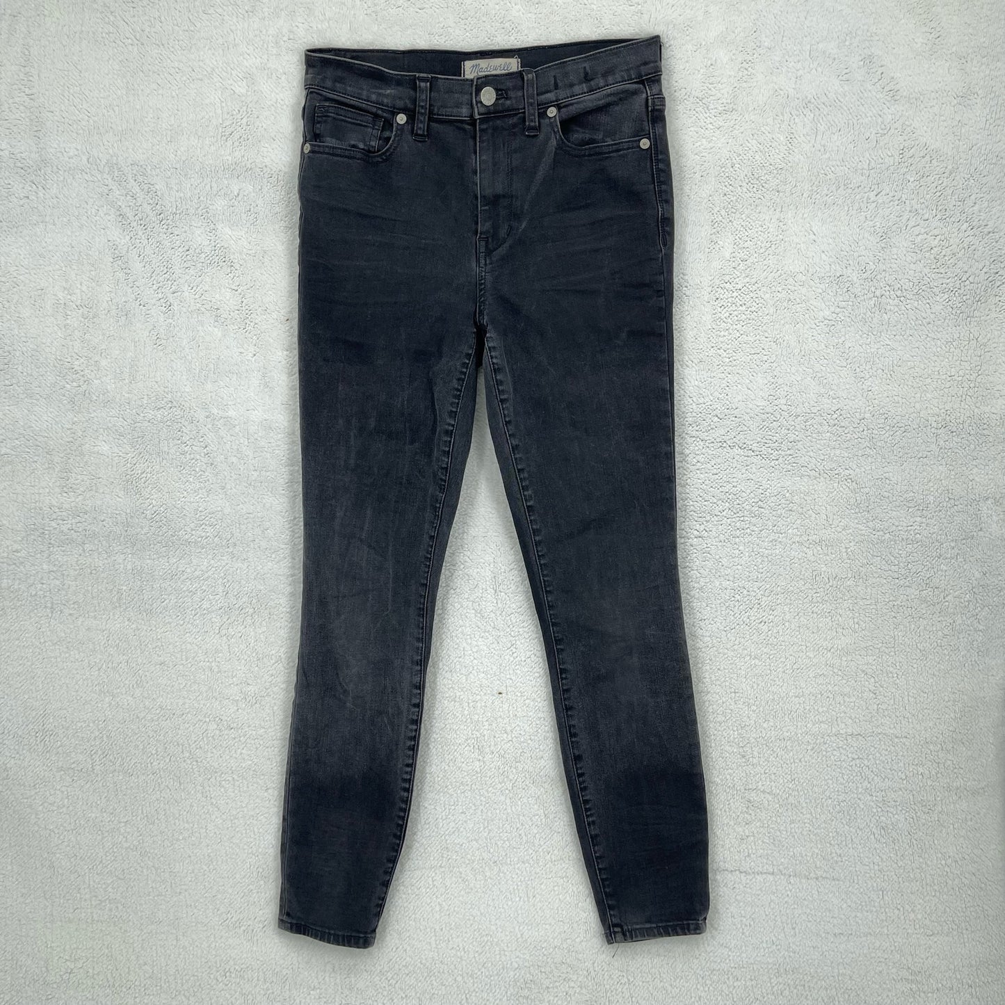 Madewell High Riser Skinny Jeans in Black Lunar Wash Women's Size 27