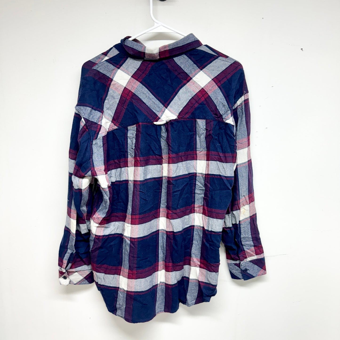 Rails Jackson Button Down Flannel Shirt Catalina Wine Red Blue White Plaid Top M