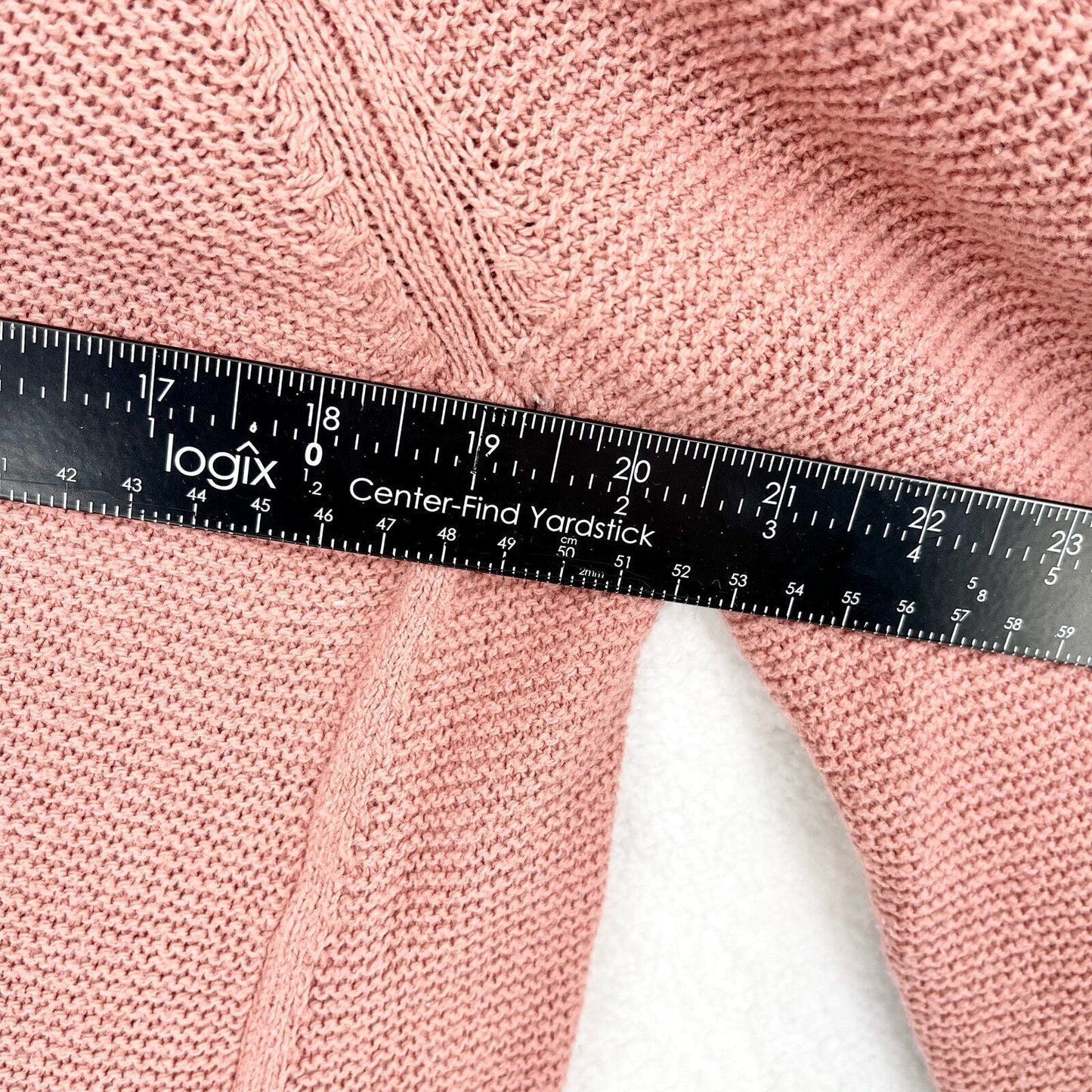 MADEWELL Sweater Women Size Large Swoop Neck Pink Riverside Textured Knit Ribbed