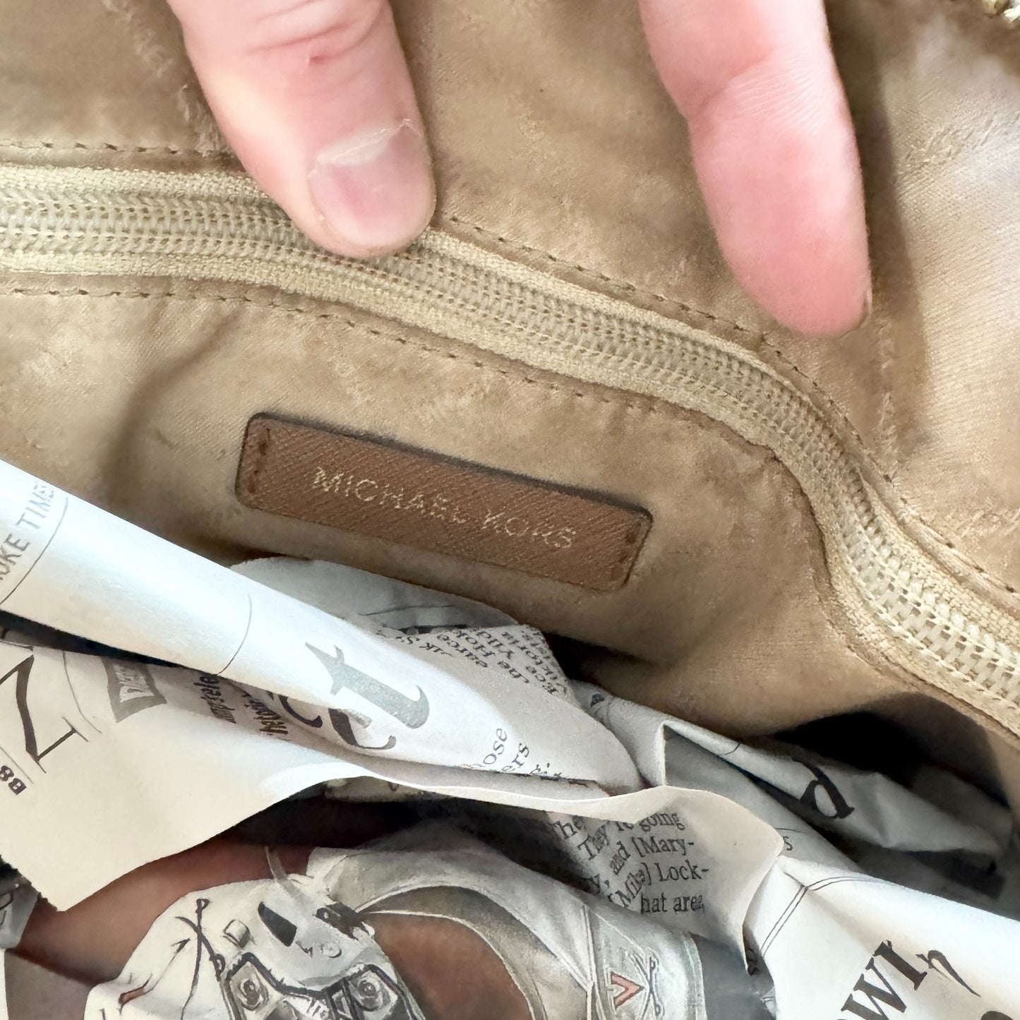 Michael Kors Ciara Medium Signature Logo 2 Way Brown Crossbody Messenger Bag