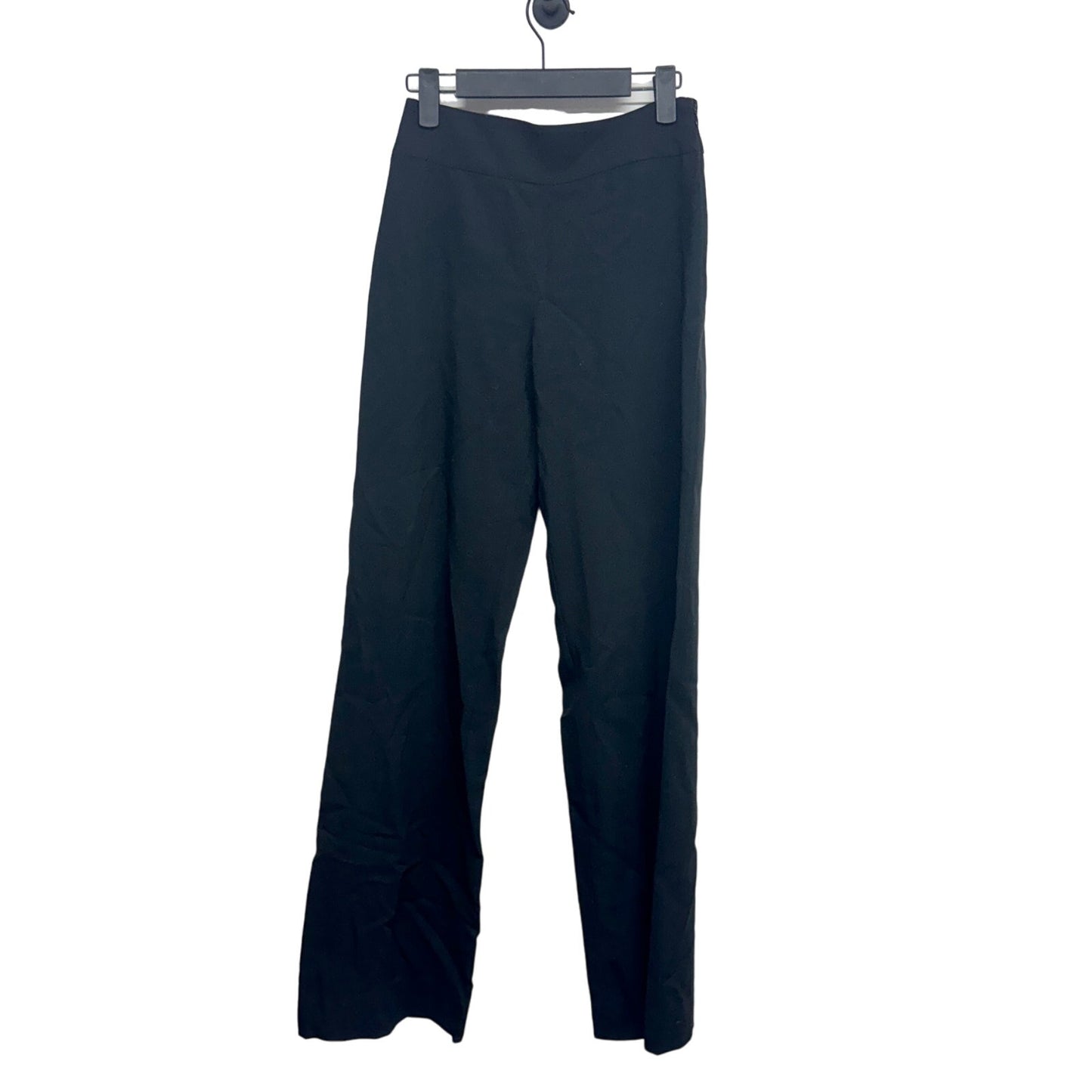 ARMANI COLLEZIONI Women Pants Black Crepe Wide Leg Dress Trouser Size 2