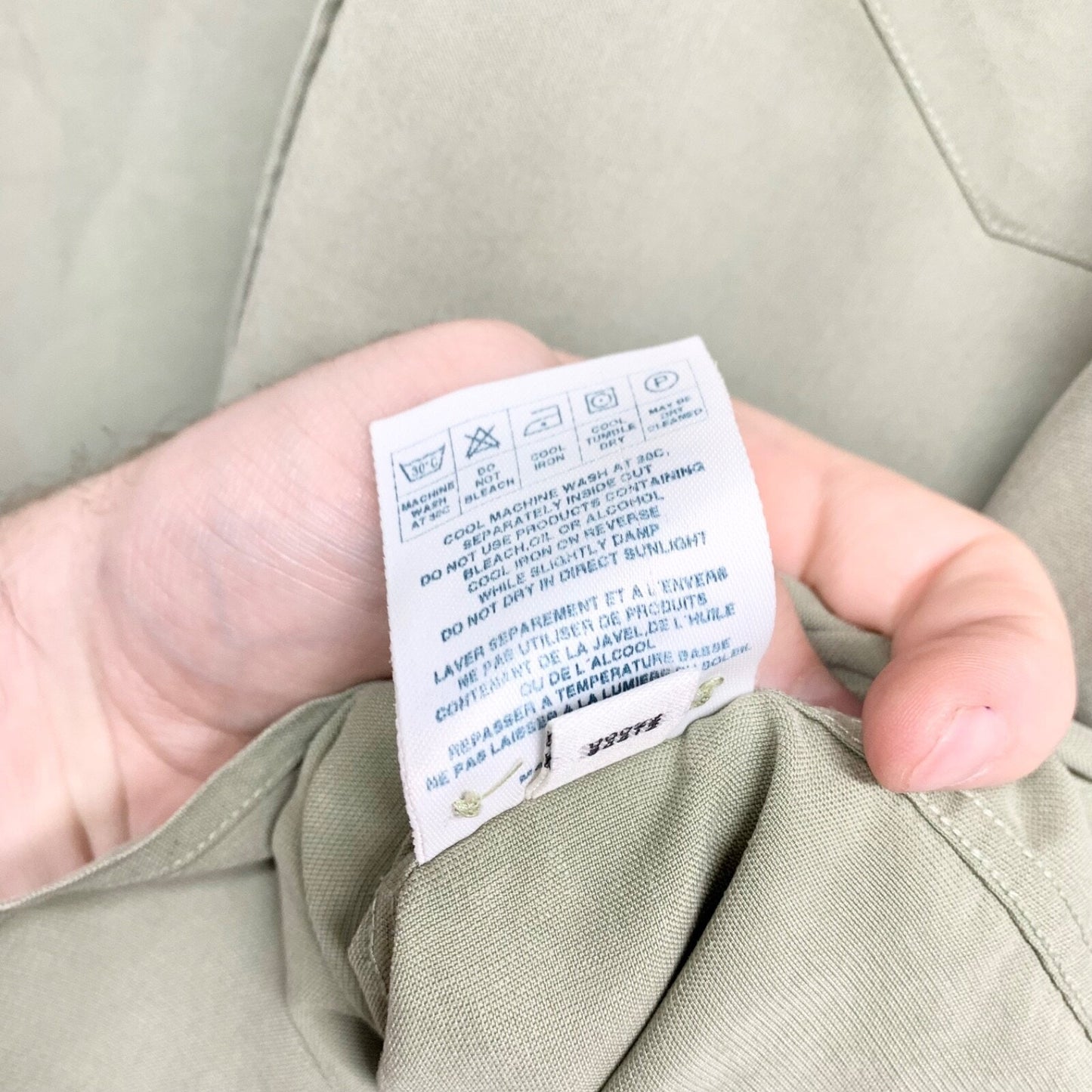 Ted Baker Shirt Mens Size 2 Long Sleeve Collared Button Down Sage Green Preppy