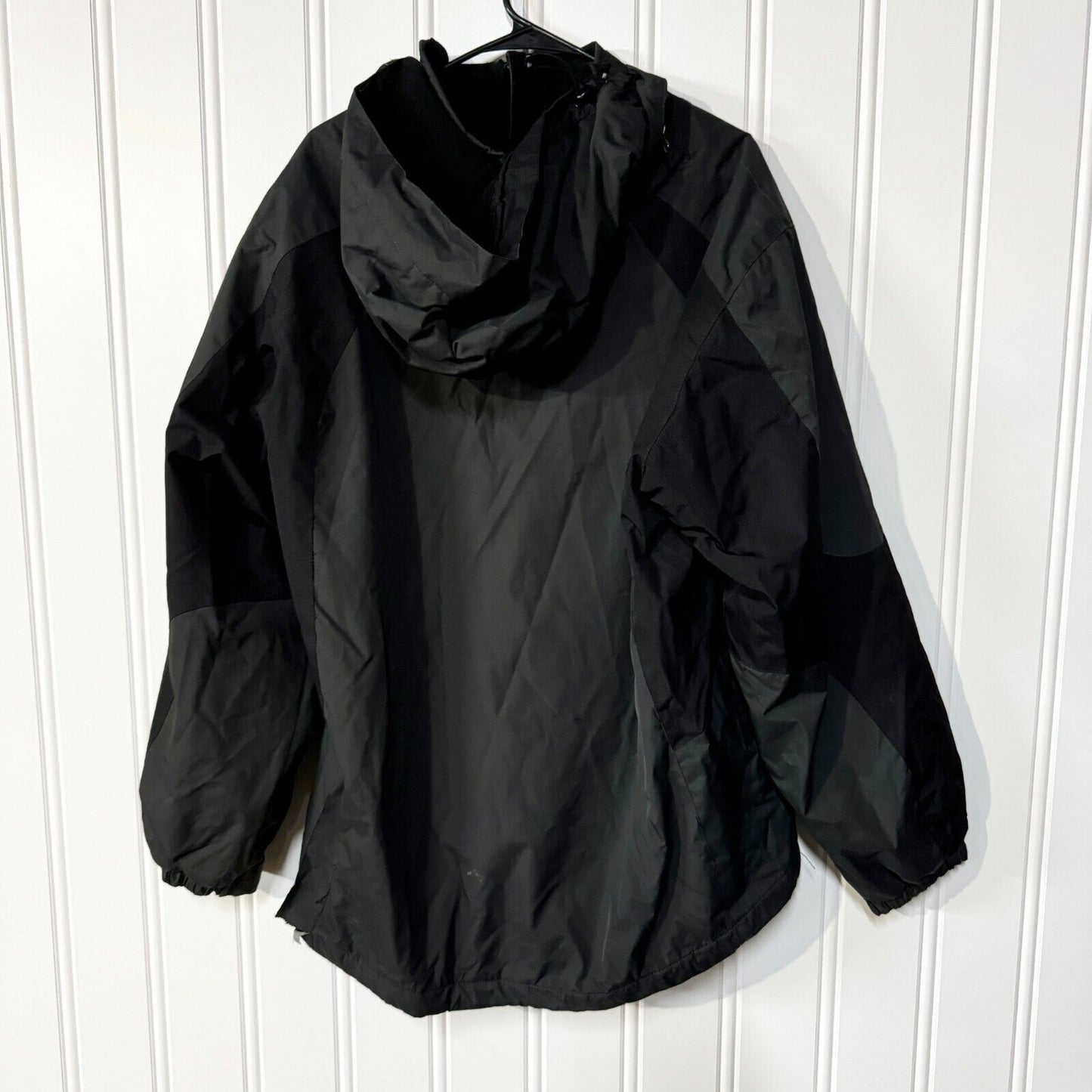 NordicTrack Insulated Black Puffer Down Zip Up Hooded Jacket Size LG