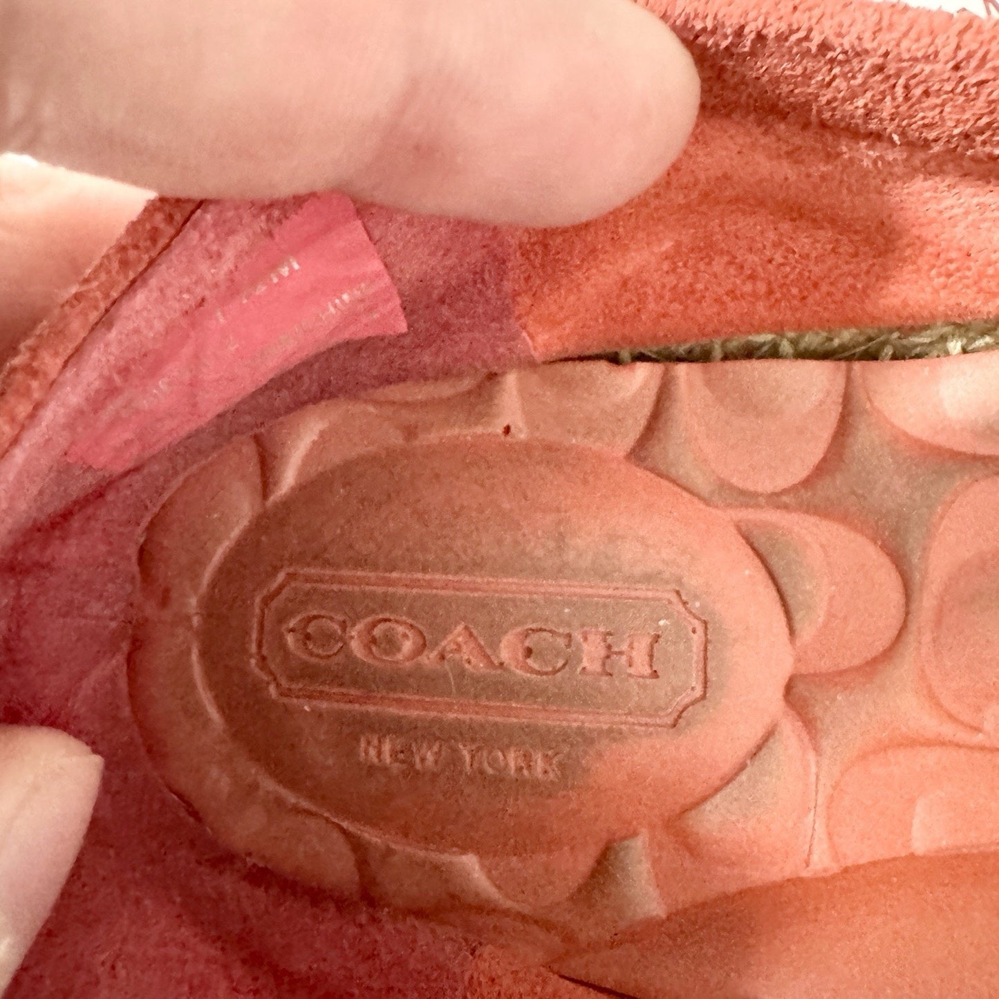 Coach Shoes Women Size 7.5M Burnt Orange June Logo Print Espadrilles Slip On