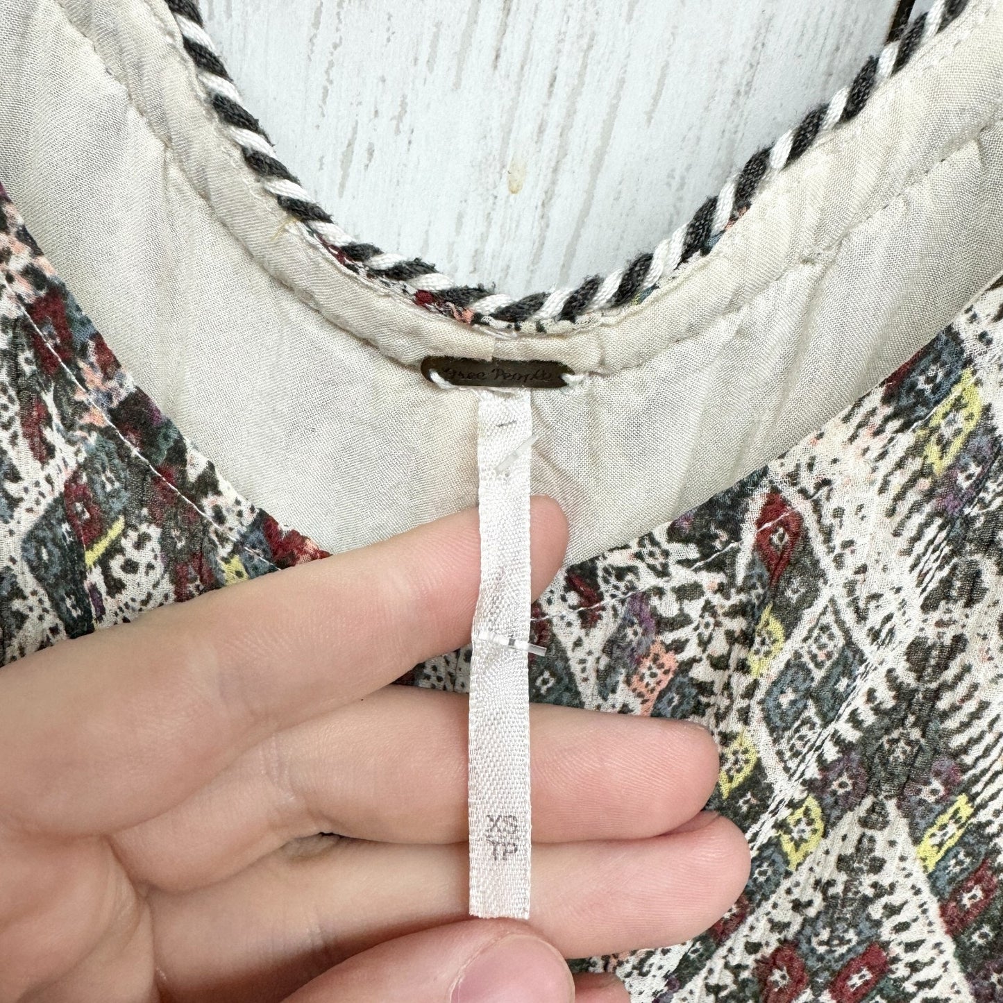 Free People Dress Women XS Periscopes in the Sky Mini Babydoll Boho Coquette
