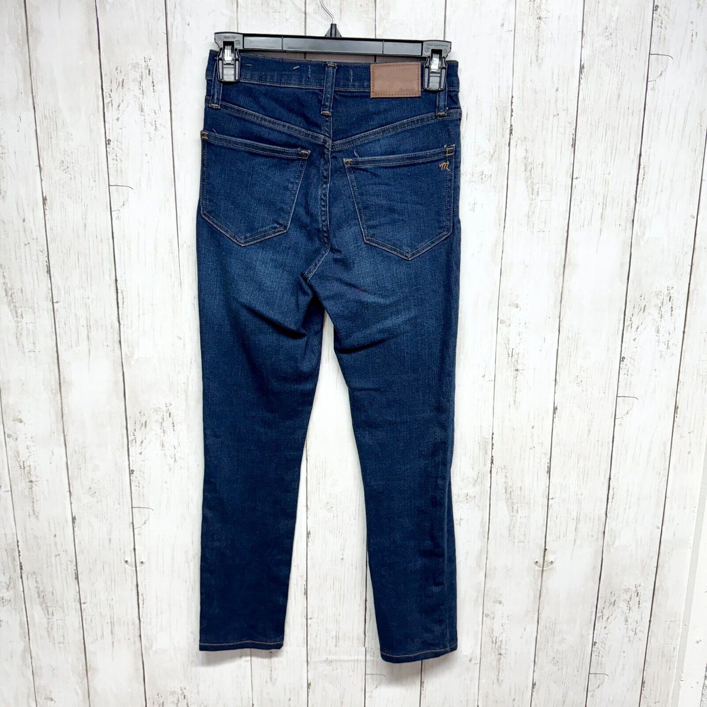 MADEWELL Jeans Women Size 24 9" Mid Rise Skinny Dark Blue Wash Mid Rise Cotton
