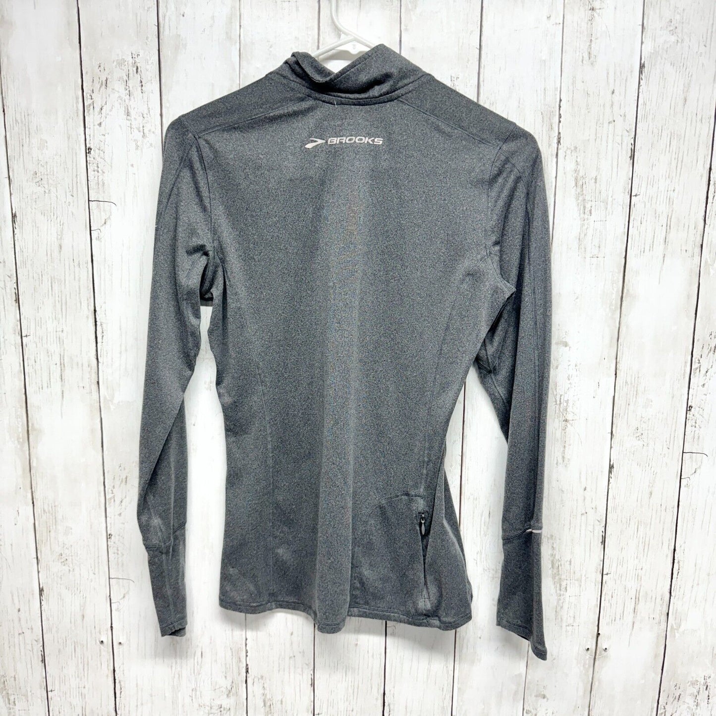 Brooks Top Women Size Small Grey Dash 1/2 Zip 2.0 Women's Running Long Sleeve