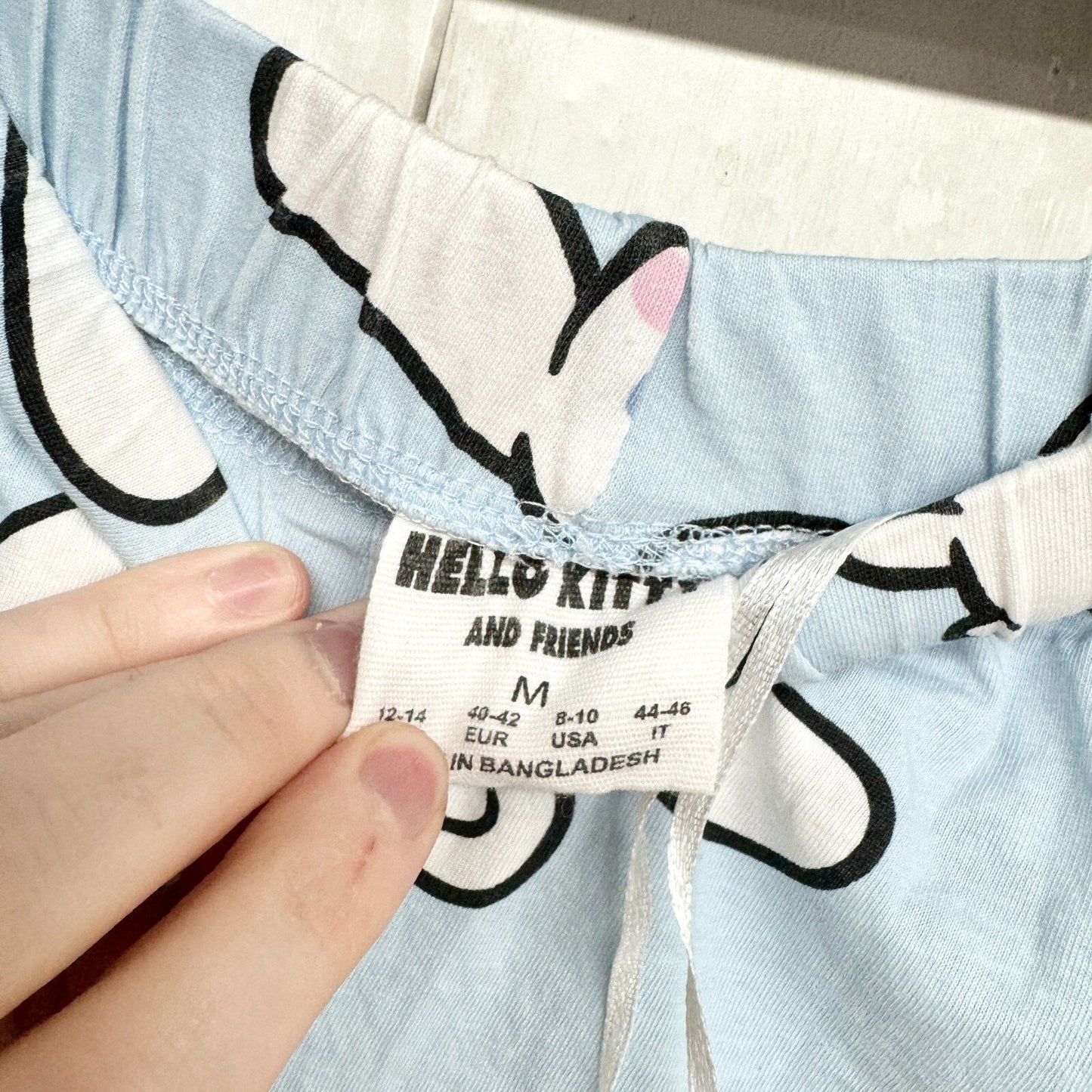 Hello Kitty And Friends Shorts Women Size Medium Light Blue Printed Lounge Comfy