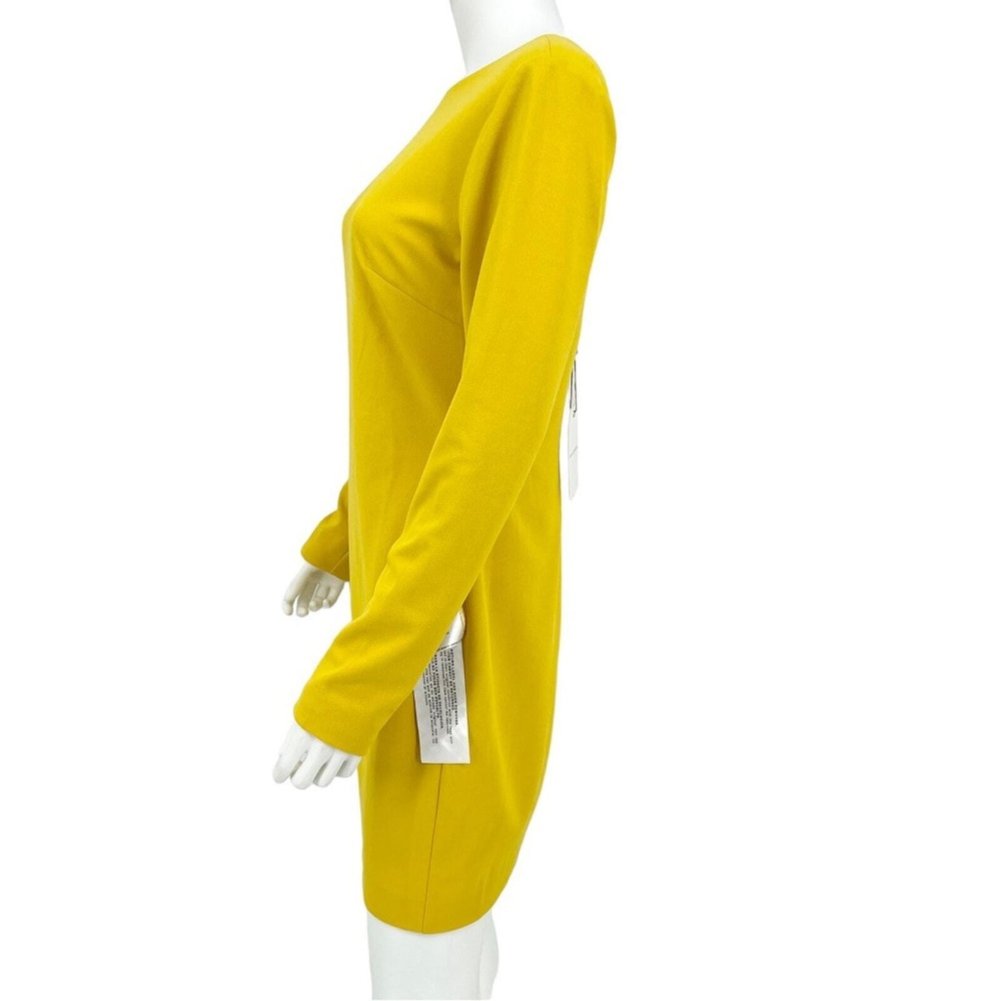DRESS THE POPULATION Dress Women’s Size Large Mini Yellow Lola Crewneck Open