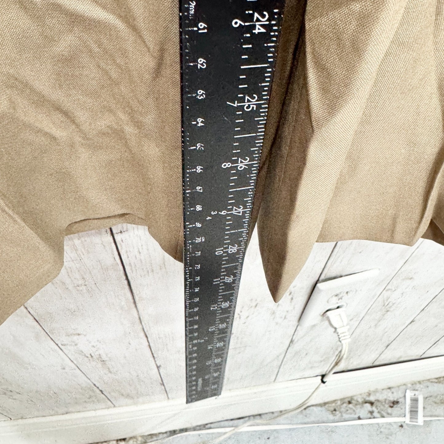 Vintage Hart Schaffner Marx Pants Men Beige Button Over Trousers Pockets 41X30