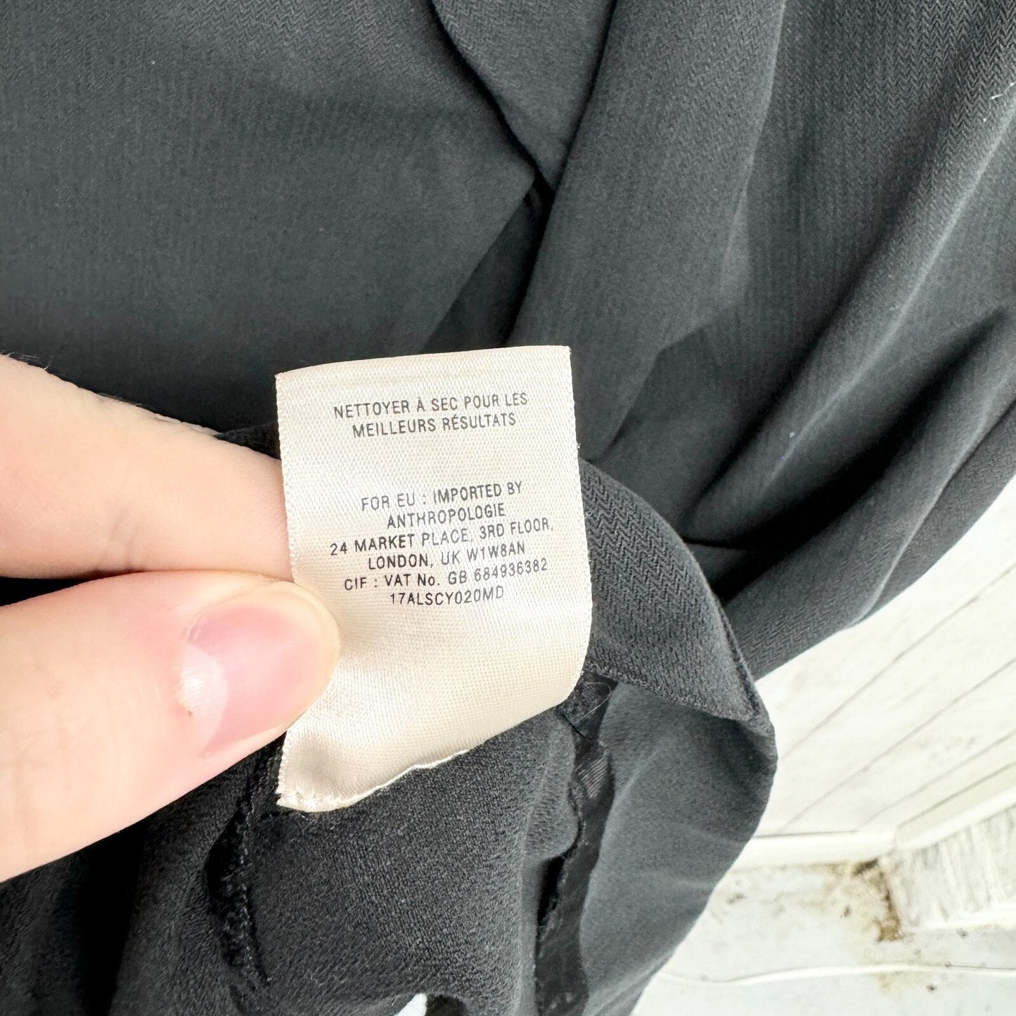 Anthropologie Moulinette Soeurs Size 4 Silk Blend Black Cocktail Dress Front Tie