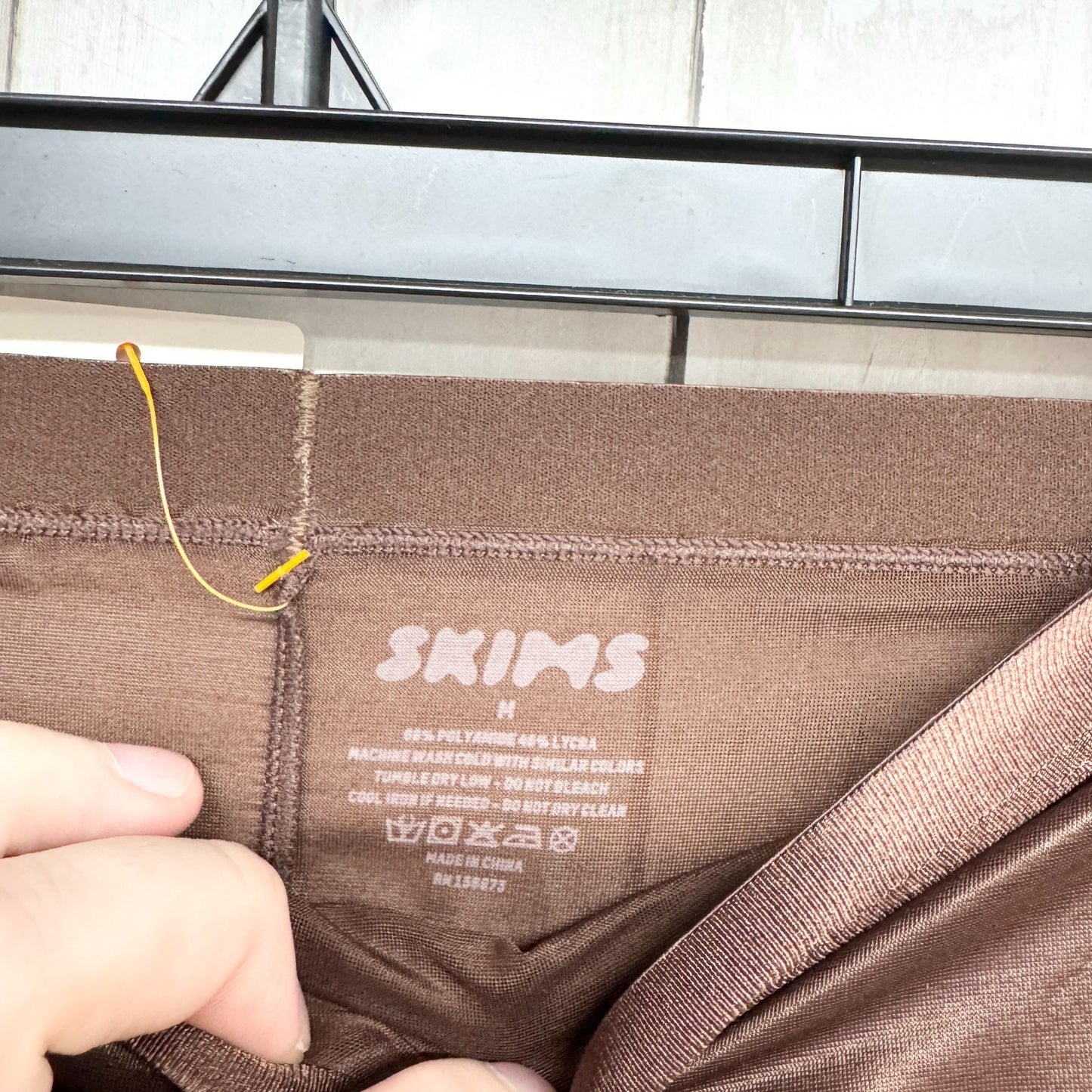 Skims Shapewear Women Medium Brown Metallic Shapewear Shorts Slimming Intimates