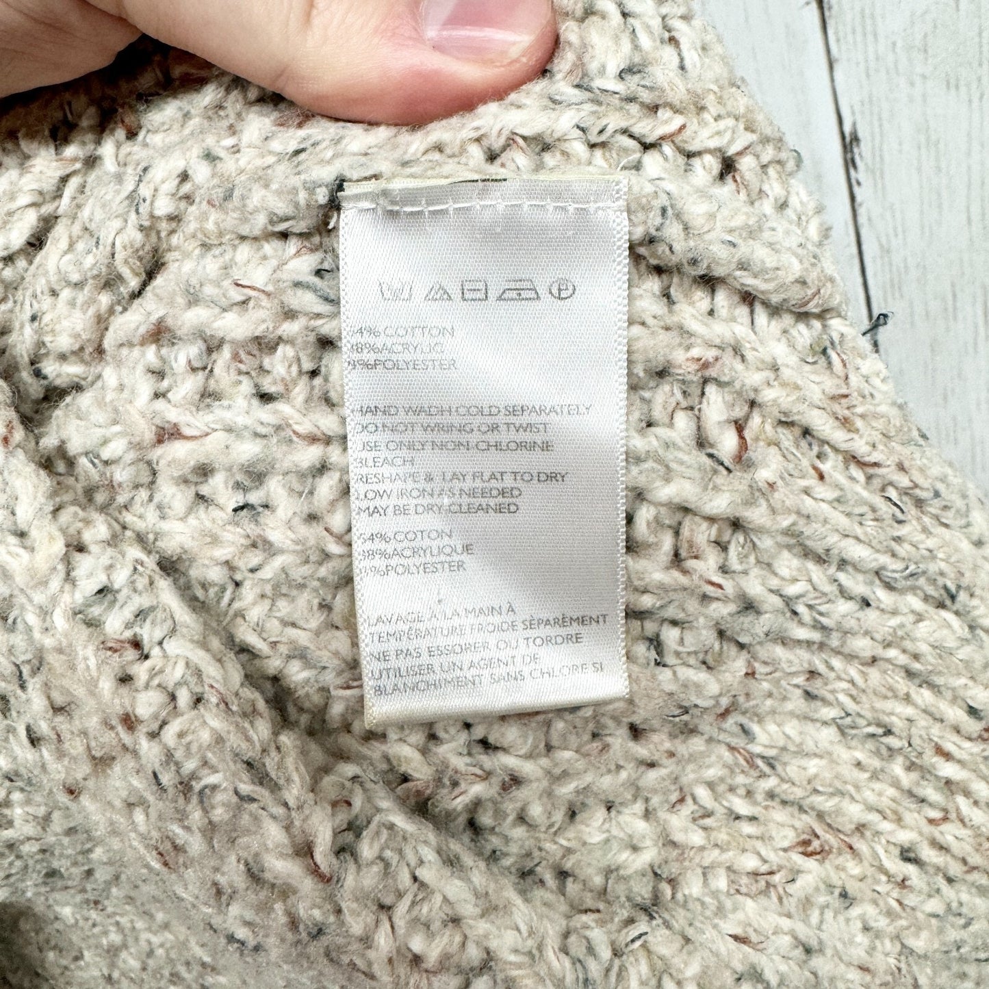 ANTHROPOLOGIE Silence + Noise Sweater Women Size M Grey Knit Abigail Turtleneck