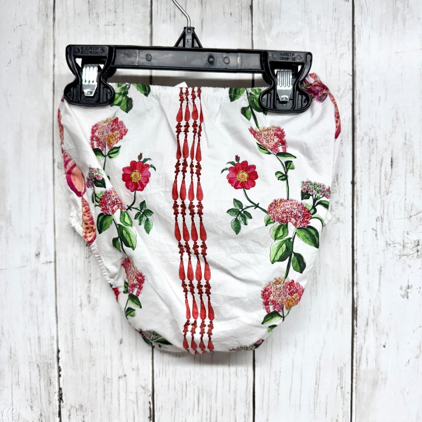 Hill House Bloomer Baby One Size Nap Bloomer Red Shell Vine Stripe Cotton NWOT