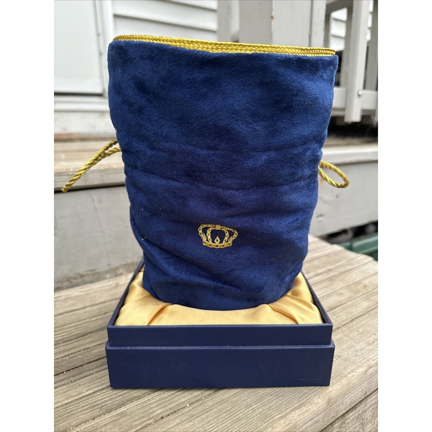 Crown Royal Bottle (Empty) with Original Box and Velvet Bag