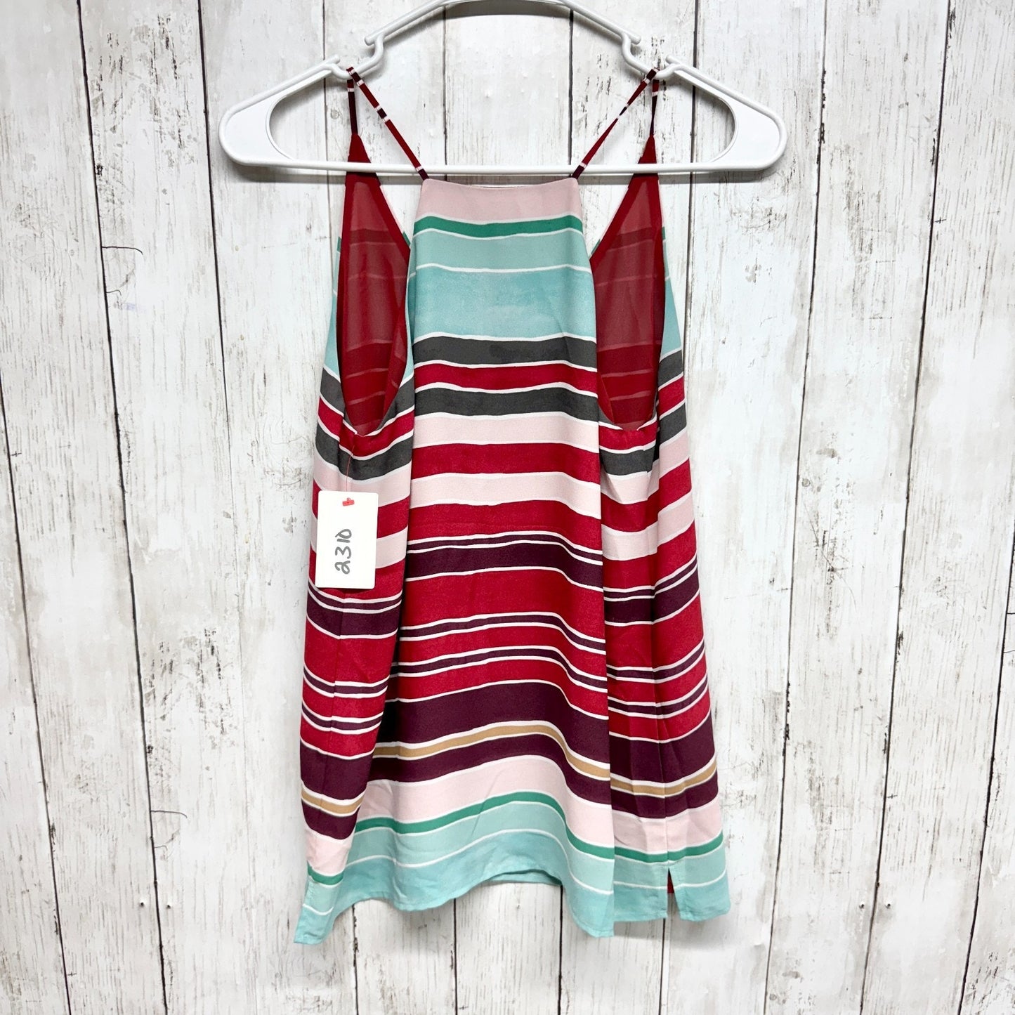 Ann Taylor Loft Blouse Women Sz XS Multicolor Stripe Sleeveless Tank Top Casual