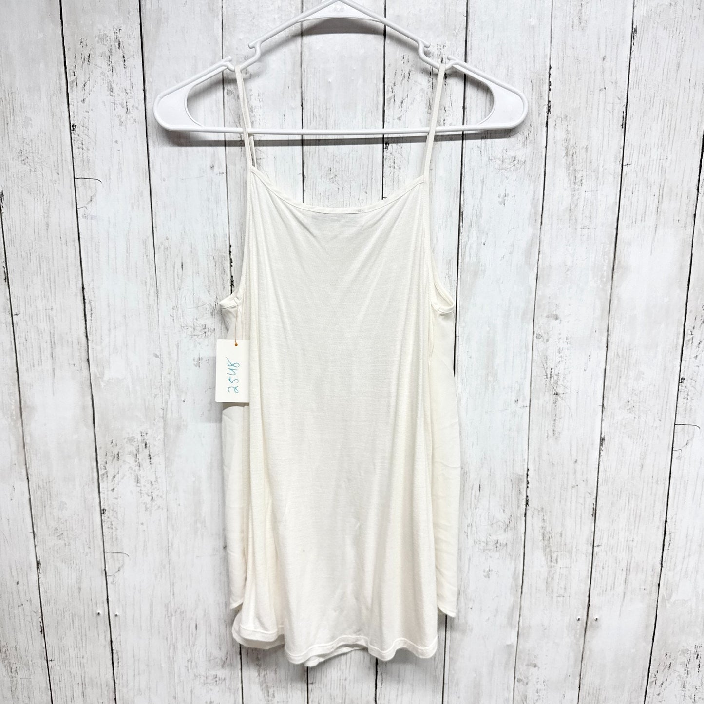 Ann Taylor Loft Top Women Size XS Cream Pleated Chest Sleeveless Babydoll Blouse