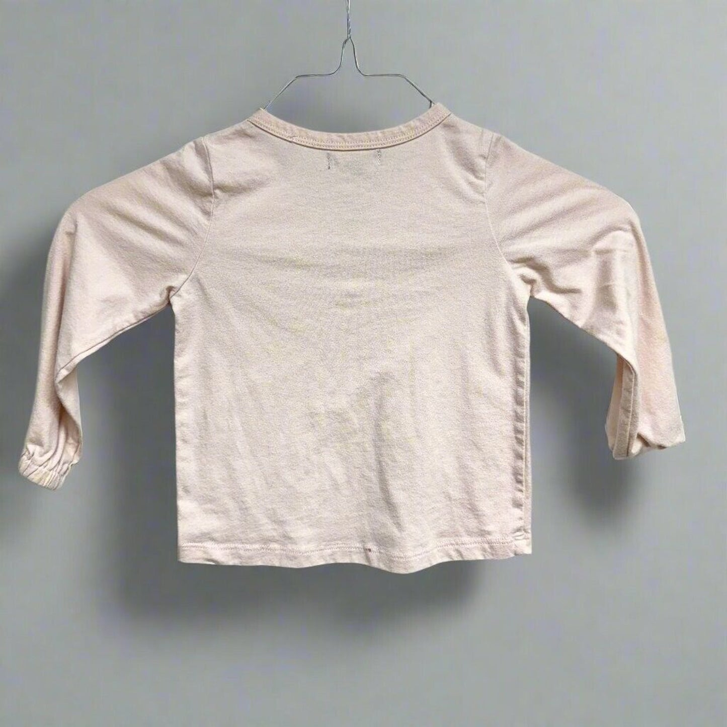 7 For All Mankind Pink Long Sleeve V Neck Cotton Blend Casual Shirt Size 3T