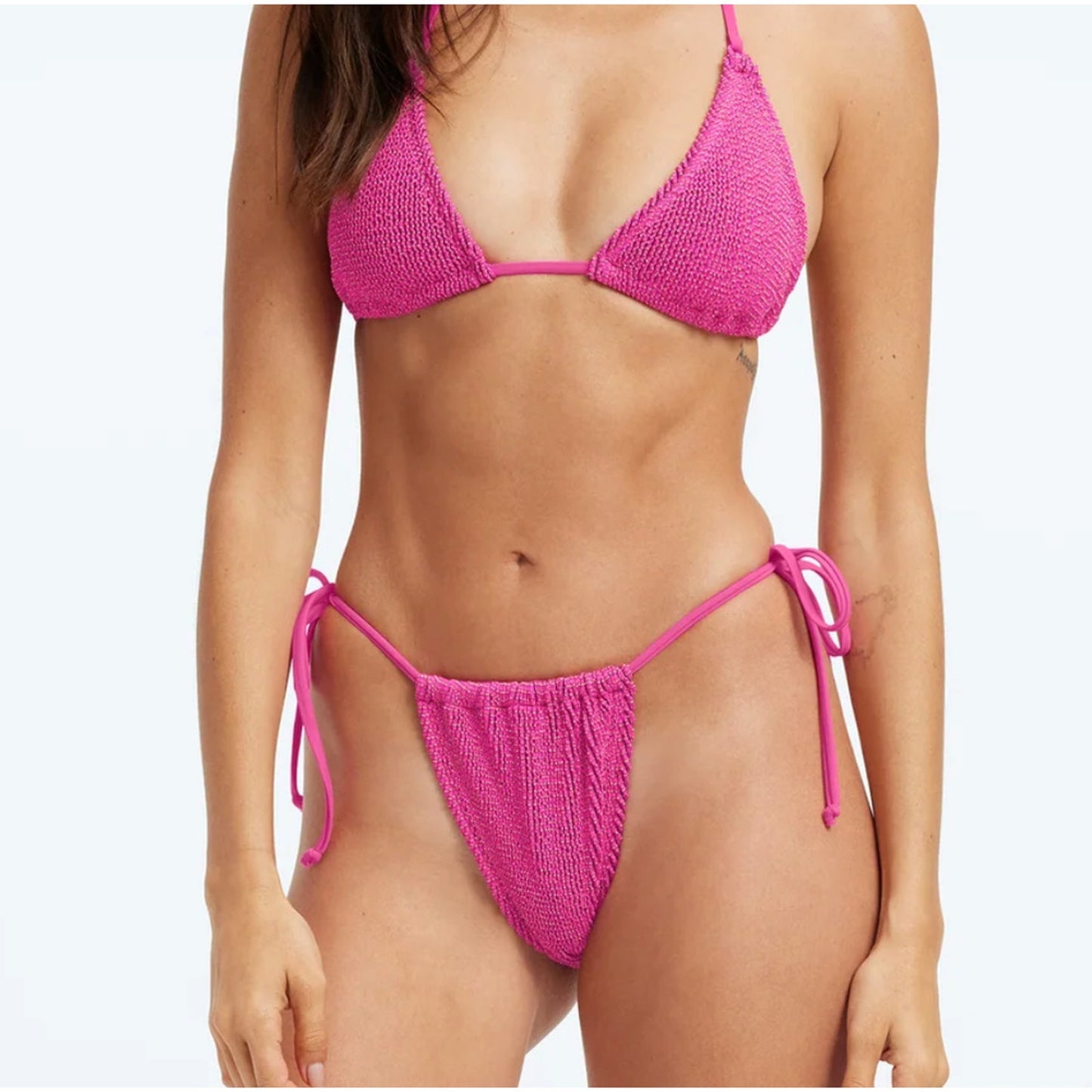 GOOD AMERICAN WOMEN ALWAYS FITS TINY METALLIC BOTTOM SIZE 3/4 L/XL