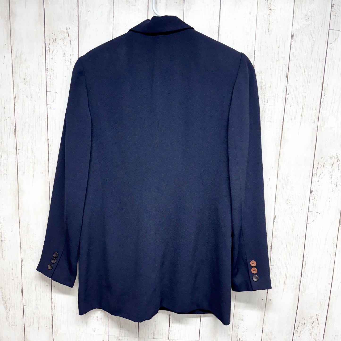 Vtg Charter Club Jacket Women Size 4 Navy Collared 4-Button 3-Pocket Sport Coat