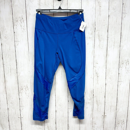 SWEATY BETTY Legging Women Sz XS Power 7/8 Workout Blue Capris Mid Rise Nylon