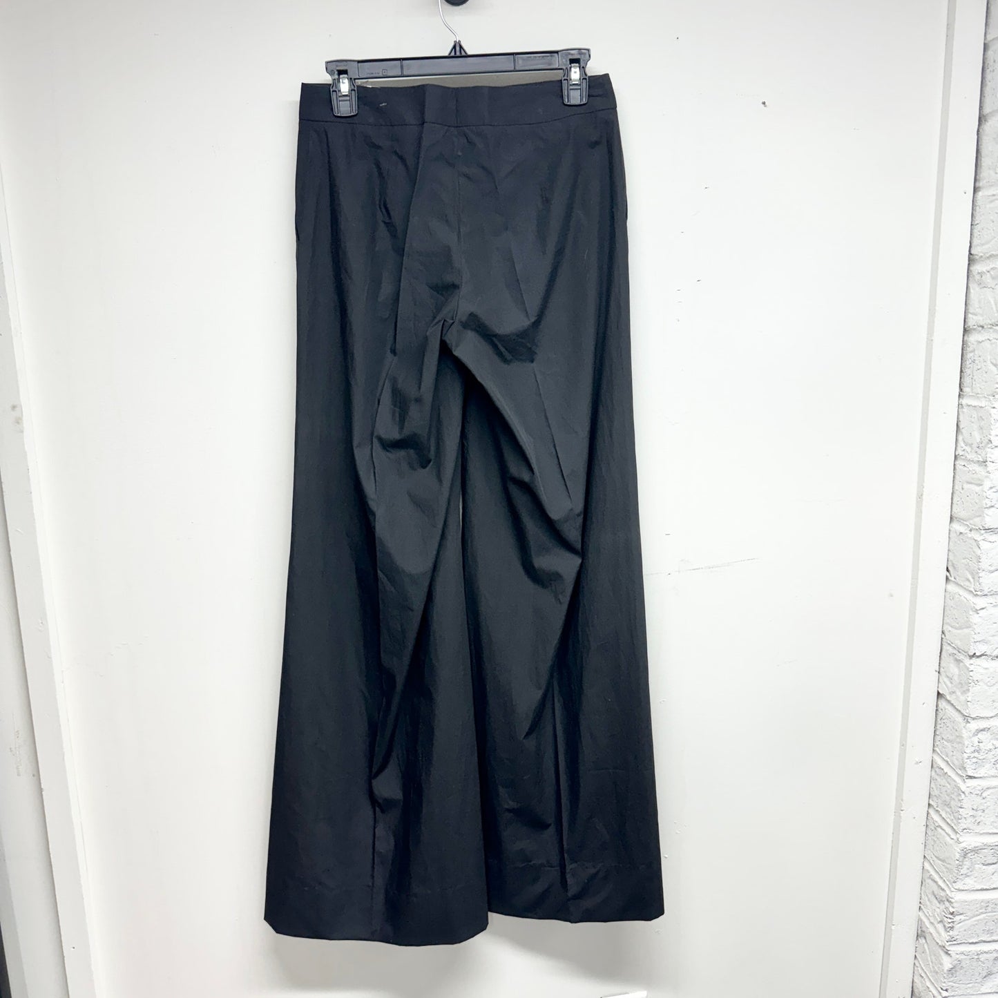 ETRO Women Black High-Rise Wide Leg Dress Pants Glossy Finish IT 40 US 10