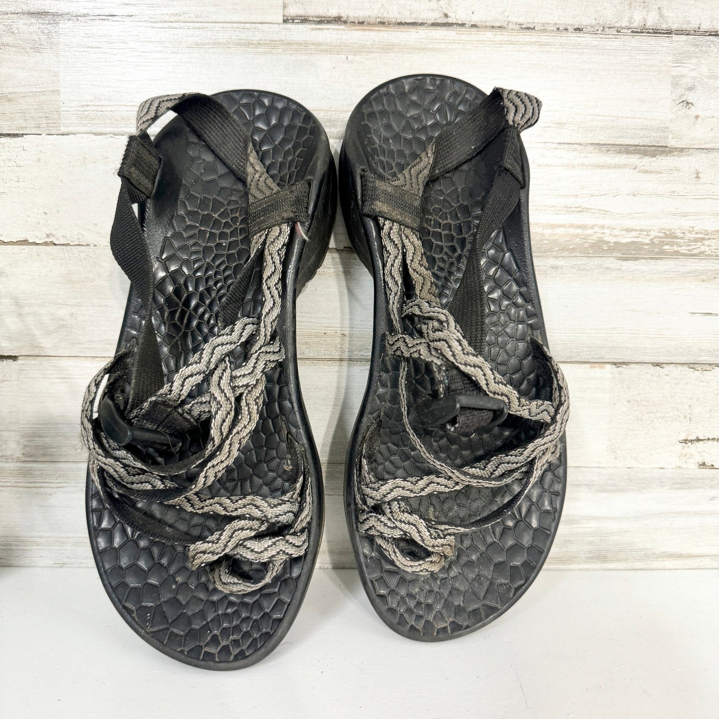 CHACO Womens Ankle Strap Sandals Multicolor Gray Zynthetic Upper 8