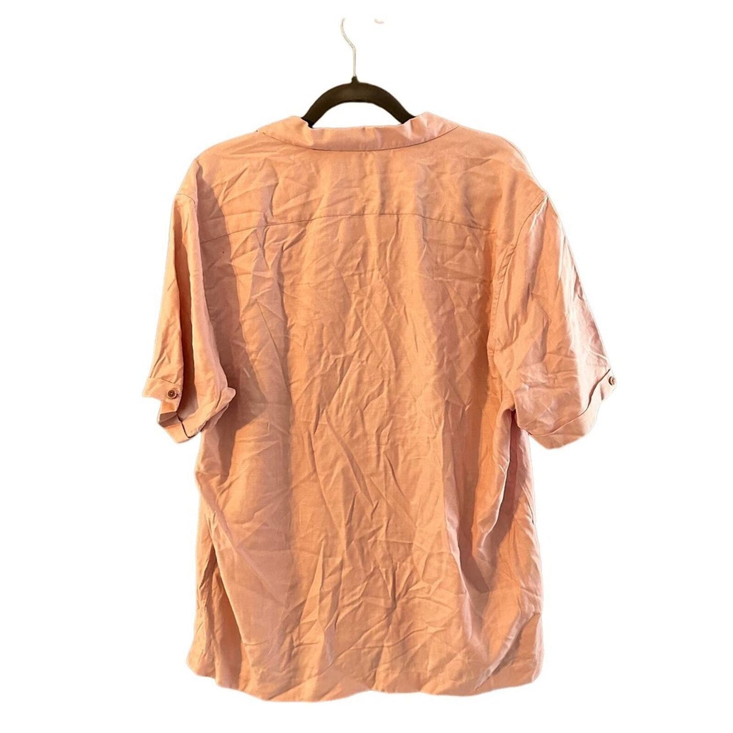 Ted Baker Pink Short Sleeve Button Up Collared Business Casual Size Small