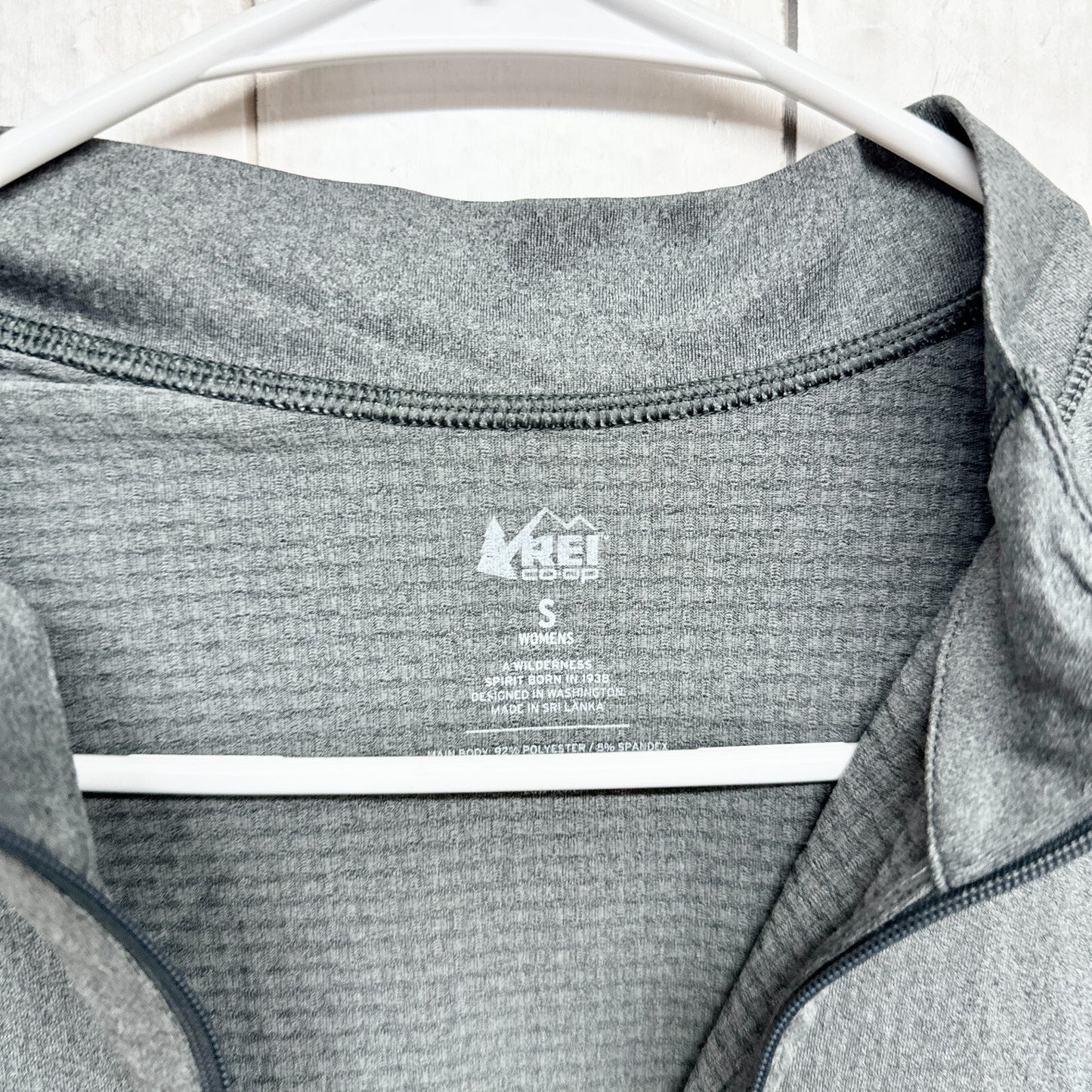 REI Coop Quarter Zip Women Size Small Long Sleeve 1/4 Zip Athletic Gray Outdoor