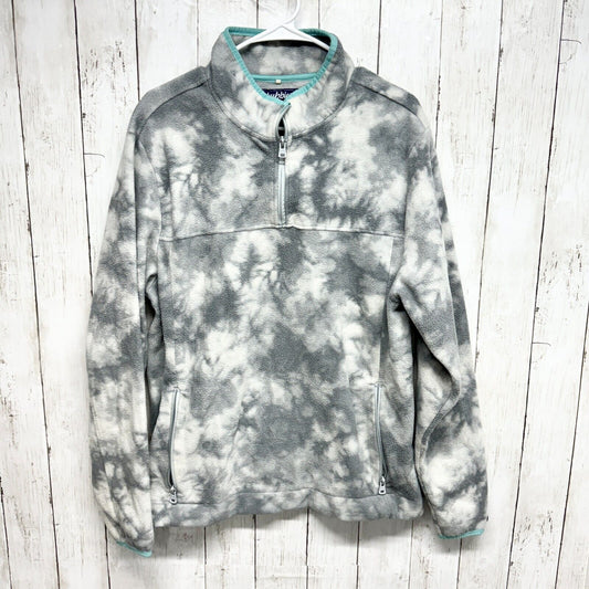 CHUBBIES Sweater Men Size XL 1/4 Zip Marble Long Sleeve Fleece Pocket Standing