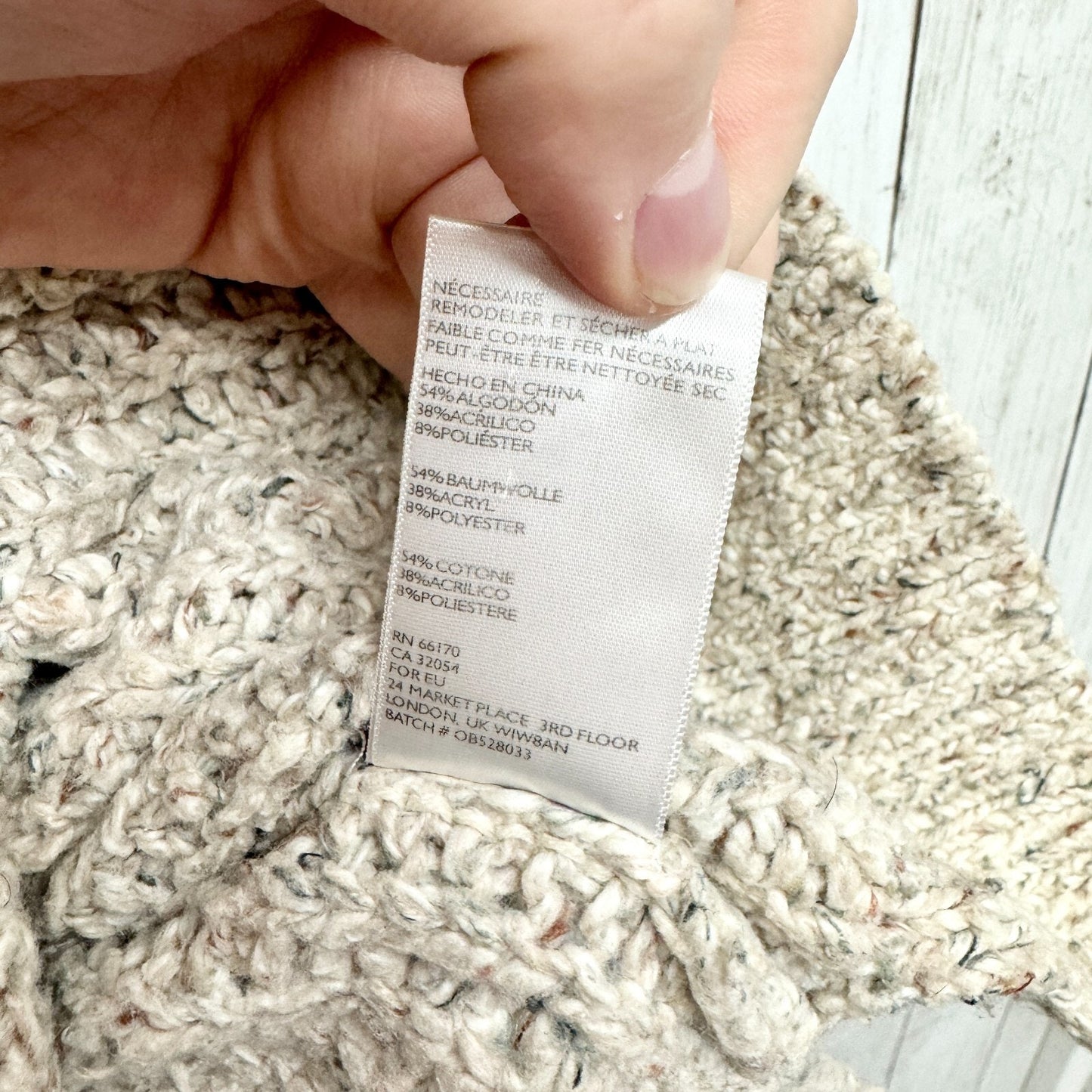 ANTHROPOLOGIE Silence + Noise Sweater Women Size M Grey Knit Abigail Turtleneck