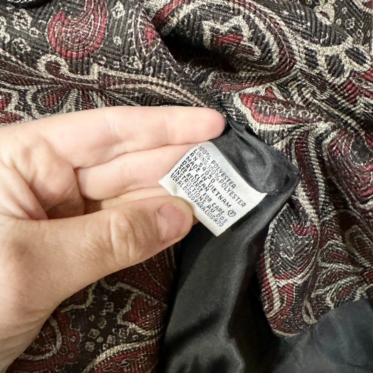 VTG LESUIT Blazer Women Size 8 Paisley Brown Button Collared Rustic