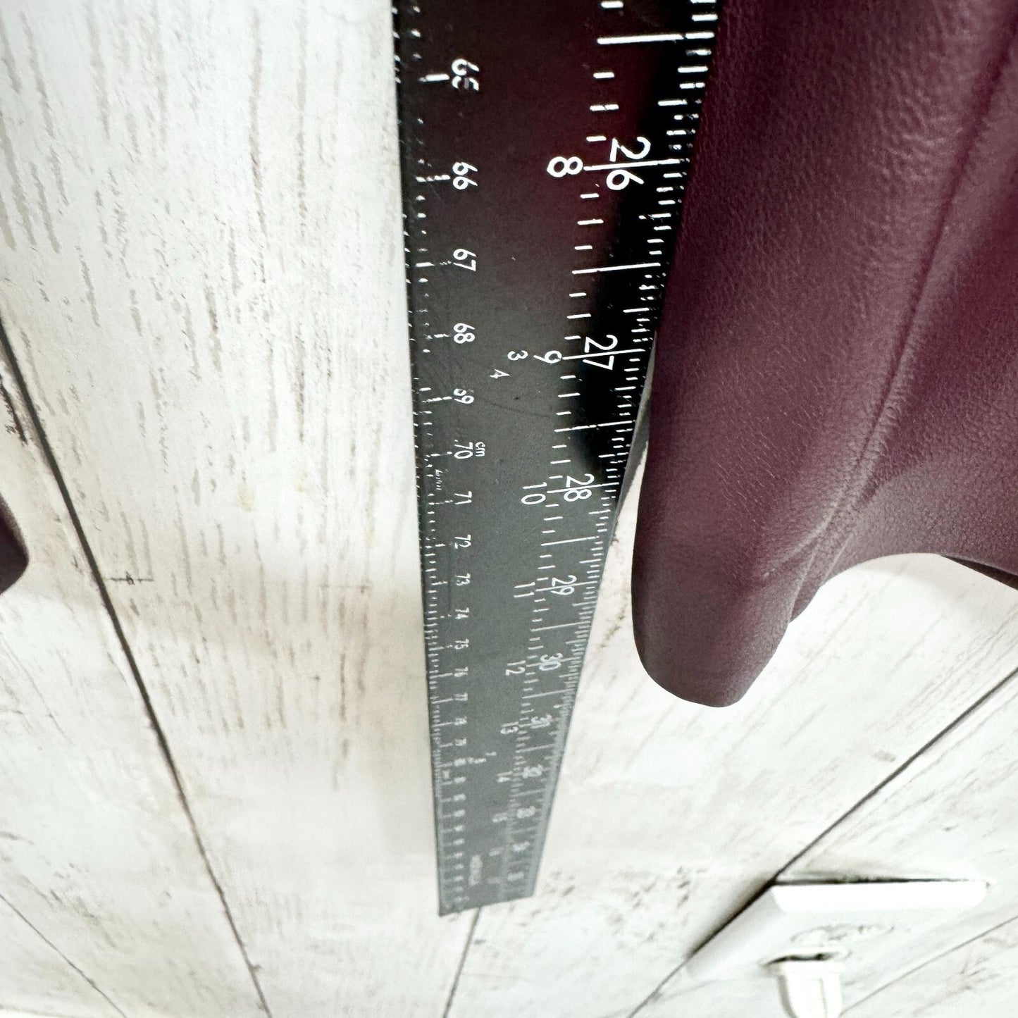 Express Pants Women Size 4L Brown Red Trousers Slim Faux Leather Pleated Pockets