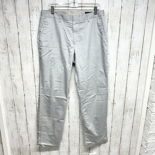 BONOBOS Pants Mens Size 33X32 Straight Fit Cotton Gray Chino Pants Mid Rise