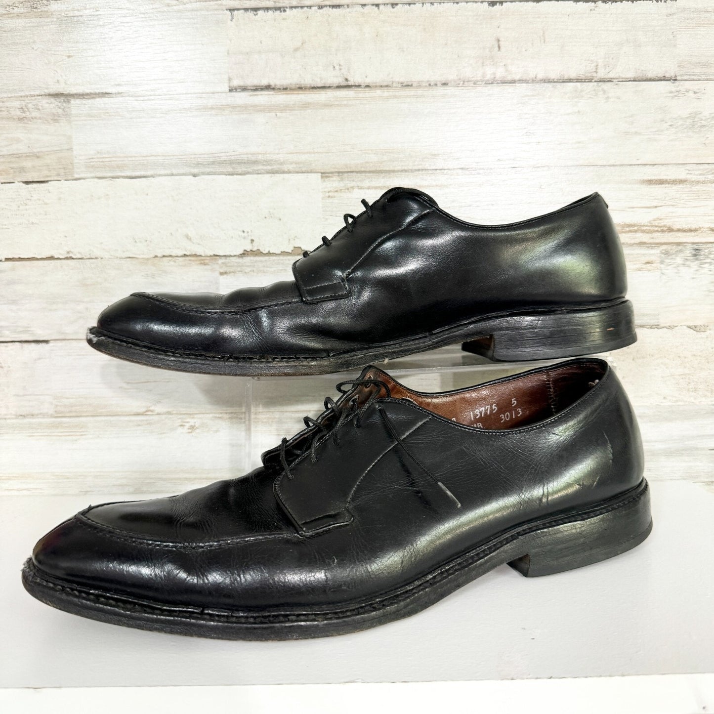 Allen Edmonds Mens Size 13 Brentwood Black Leather Apron Toe Dress Shoes Oxford