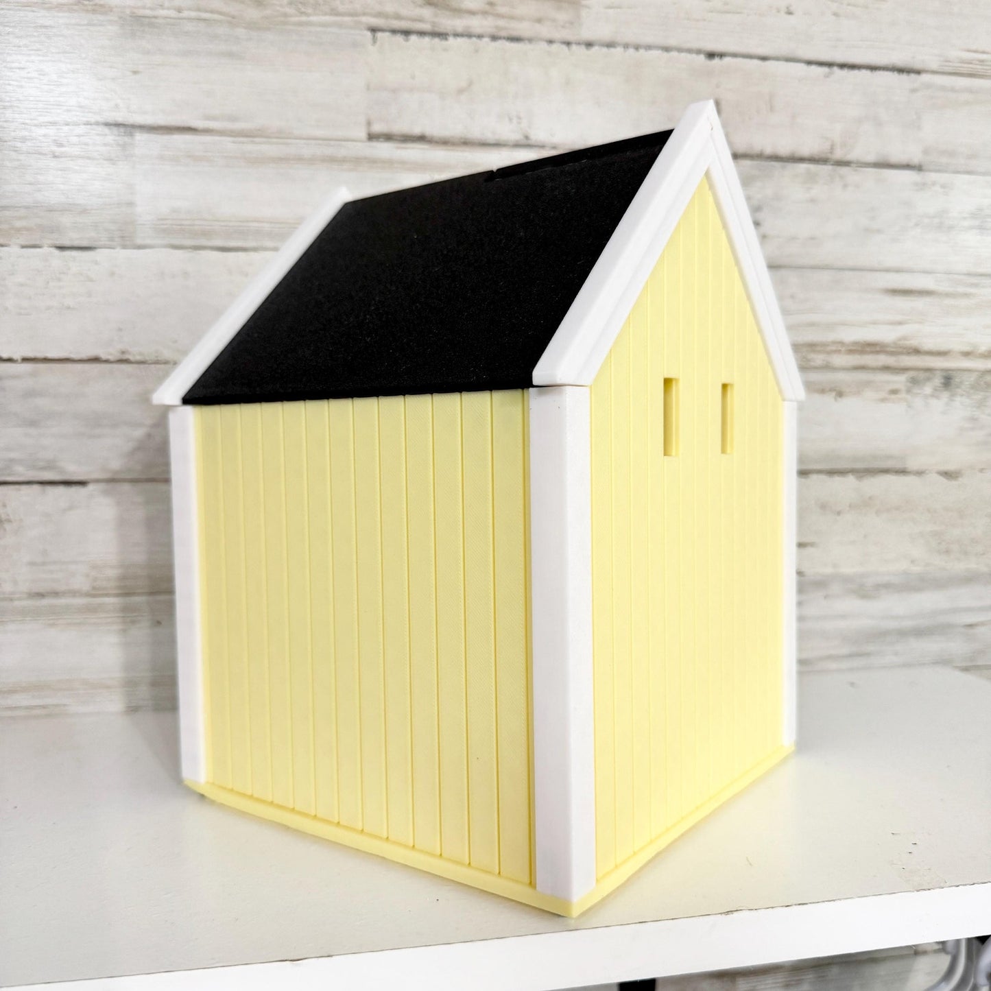 Handmade Custom Yellow Birdhouse – 3D Printed Garden Decor, Unique Outdoor Gift, Eco-Friendly Design for Porch or Backyard Charm