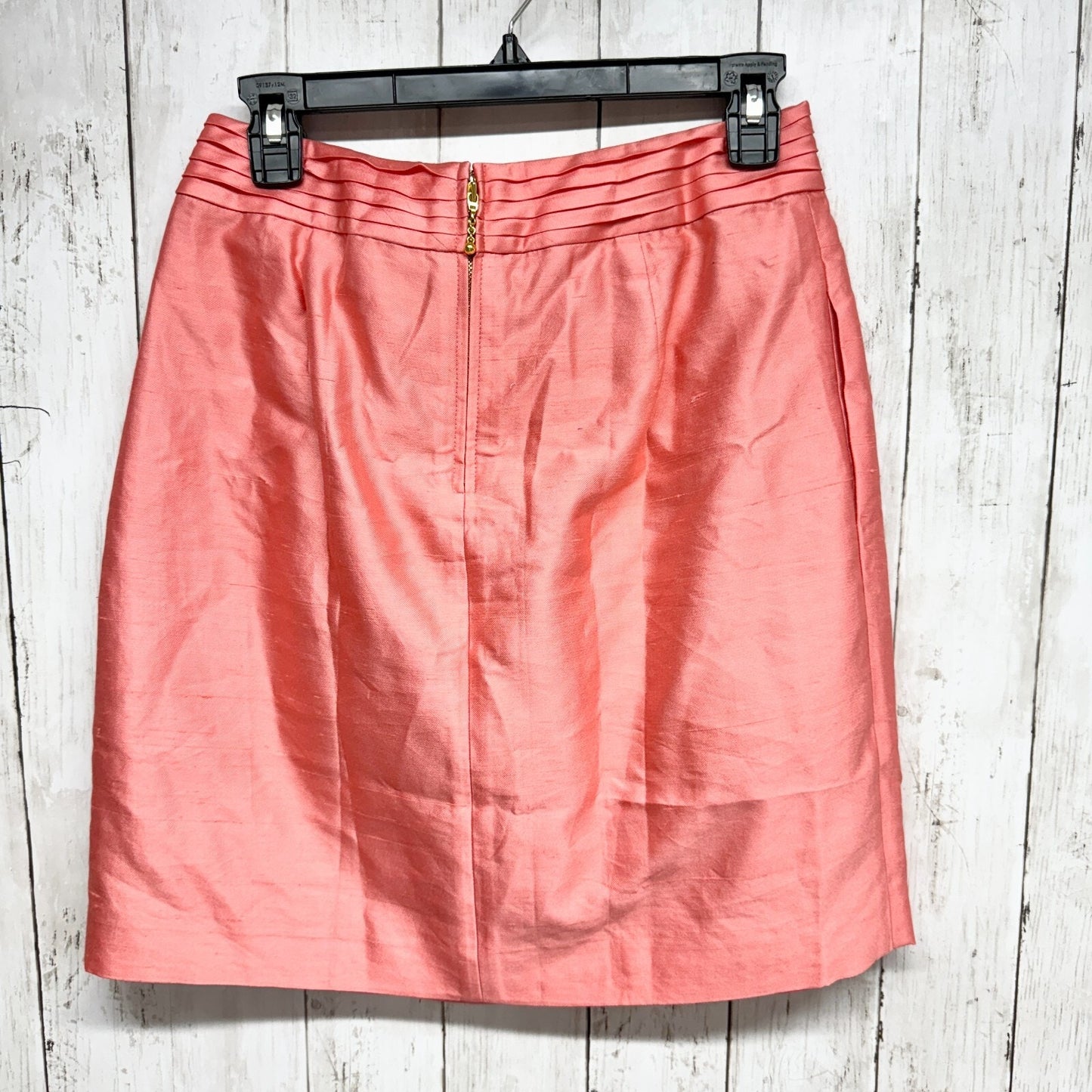 Kate Spade Skirt Women Size 4 Pink Above Knee Front Bow Zip Back Pleated Preppy