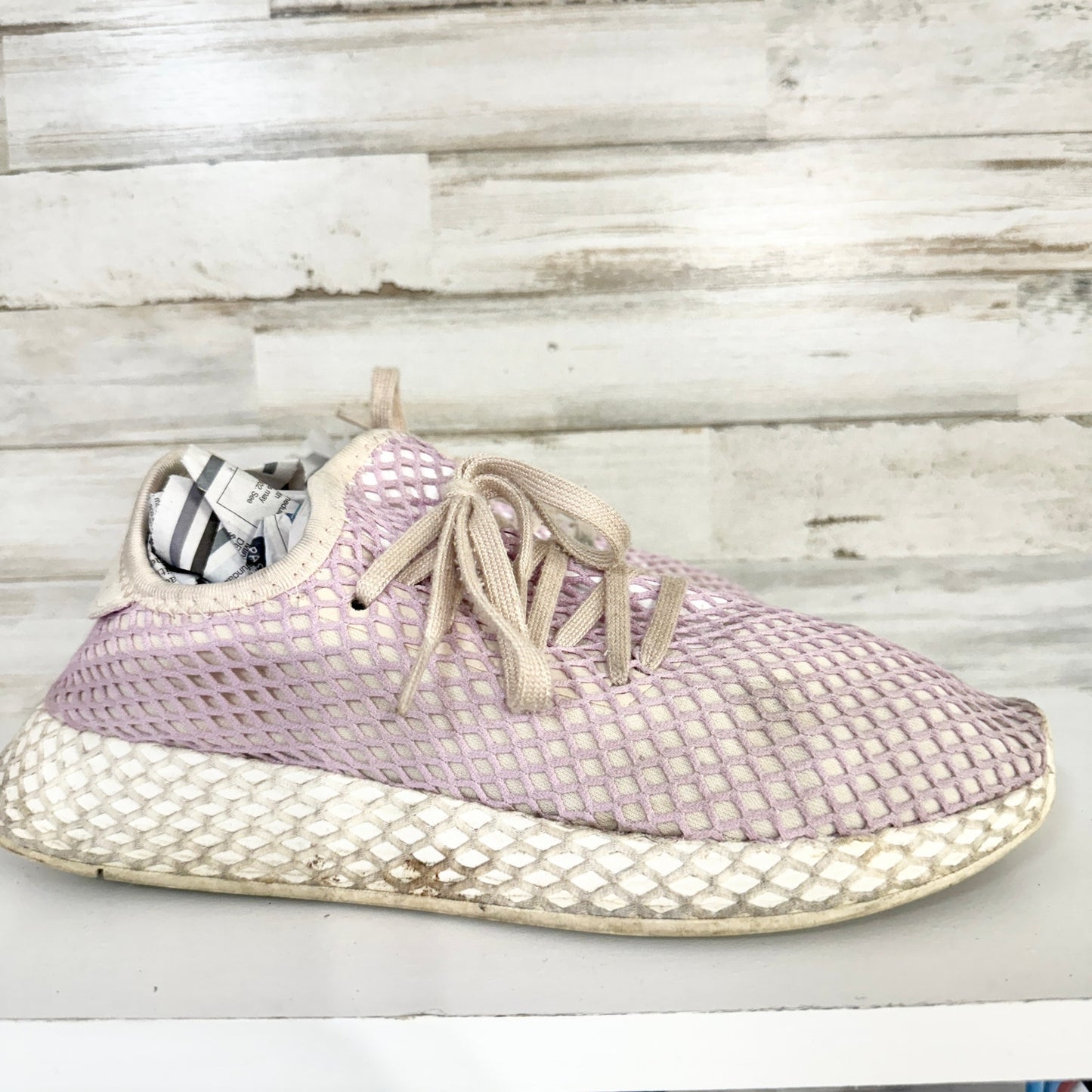 Adidas Originals Womens Deerupt Athletic Sneakers Linen Lilac Purple B37600 SZ 9