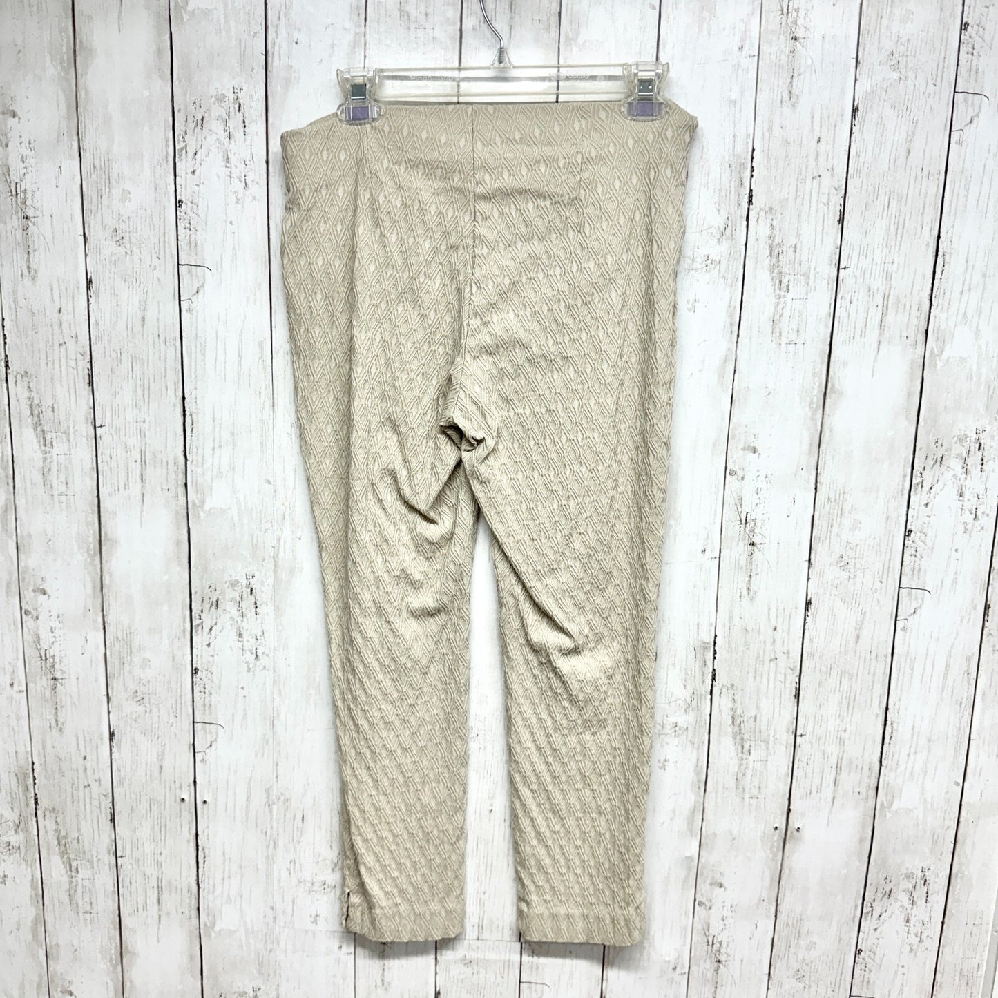 Van Heusen Pants Women Size 6 Stretch Extensible Tan Textured Pull On Straight