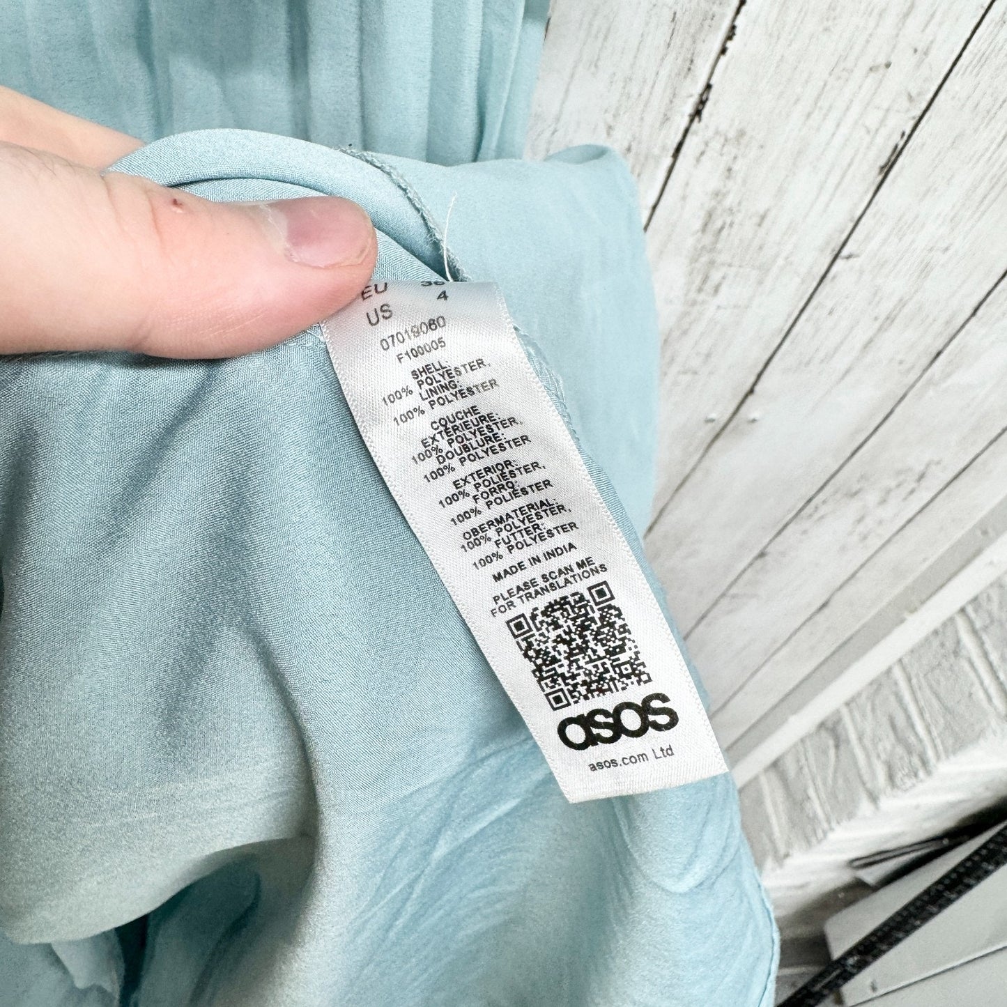 ASOS Skirt Women Size 14 Light Blue Linen Blend Mini Side Button Zip Back Preppy