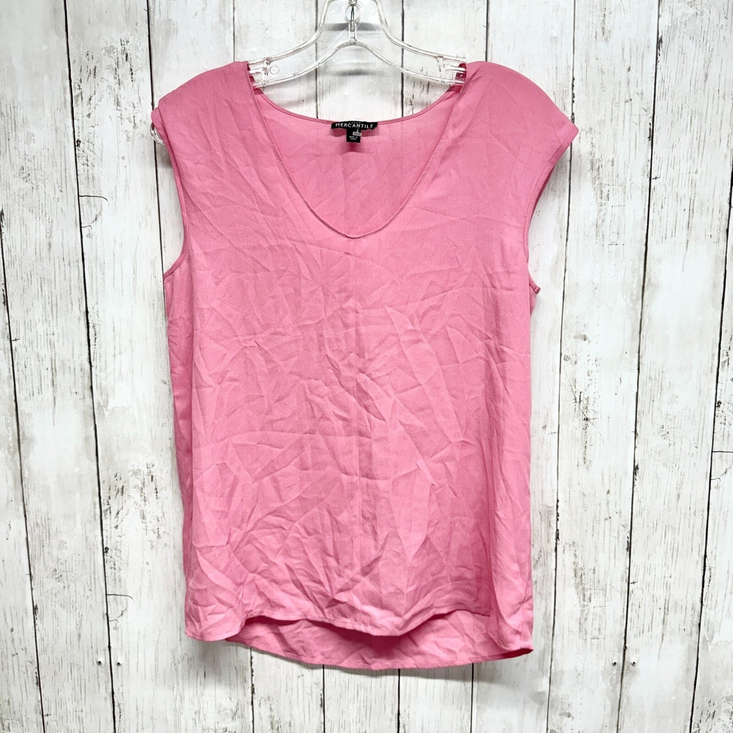J.CREW Tank Top Women Size 2 Sleeveless Round Neck Hot Pink 100% Polyester