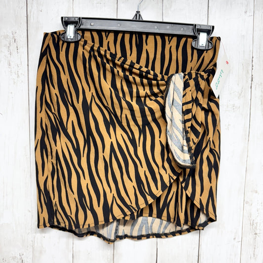 Show Me Your Mumu Skirt Women Medium Why Knot Taupe Tiger Mini Pull On Animal